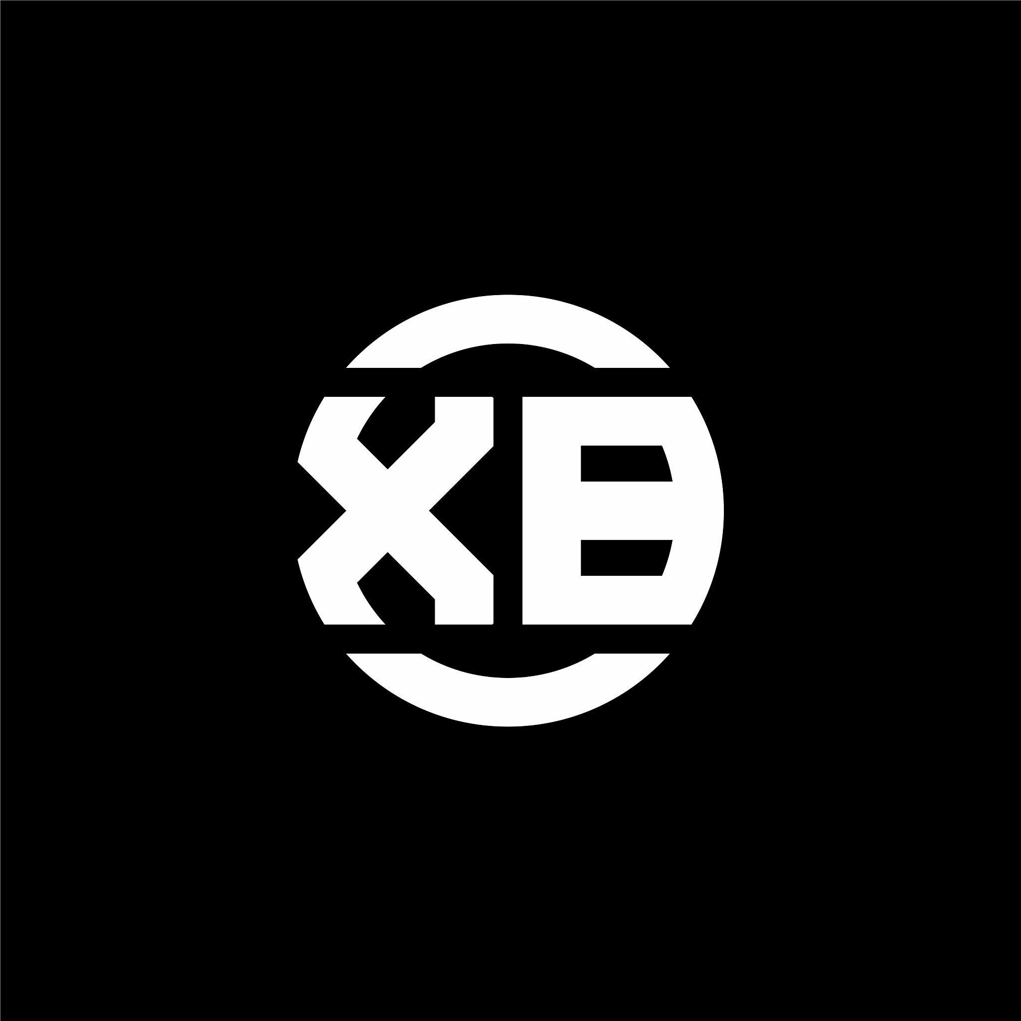 xb logo monogram isolated on circle element