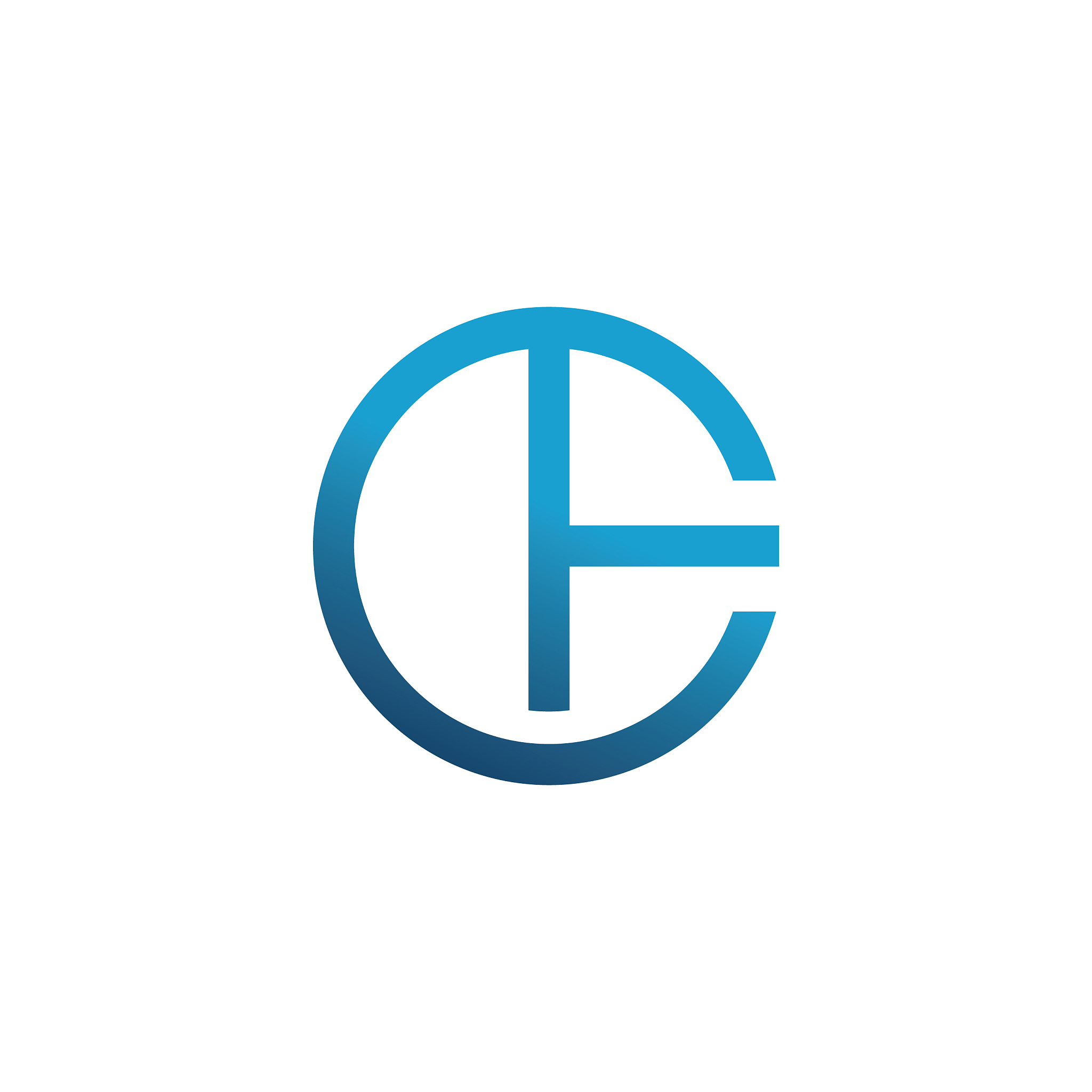 letter cf design logo