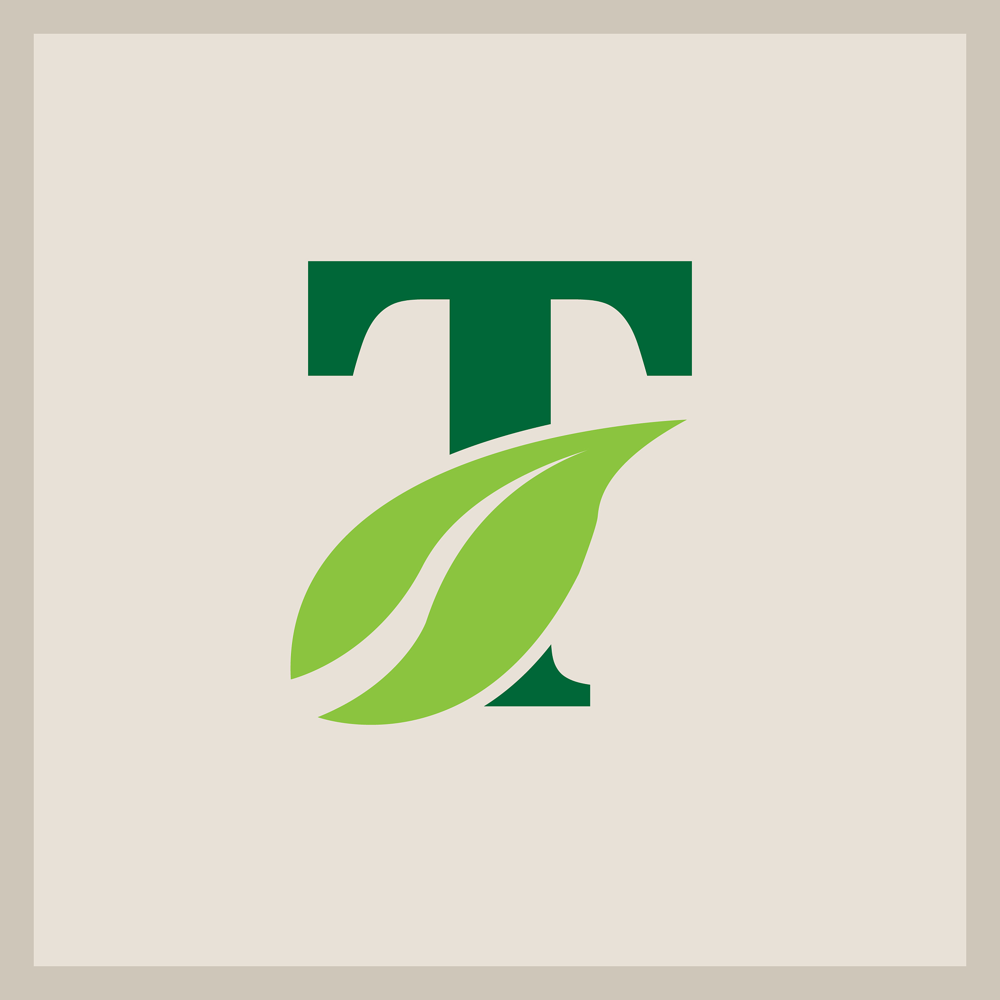 green eco letter logo template design