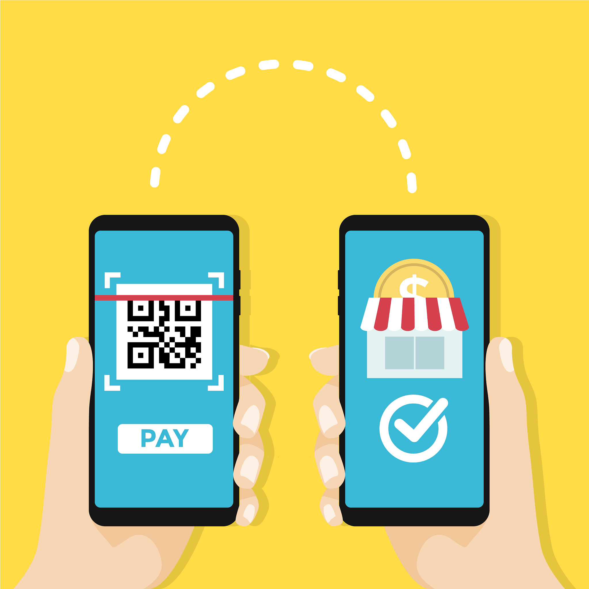 transfer money to shop by qr code mobile payment