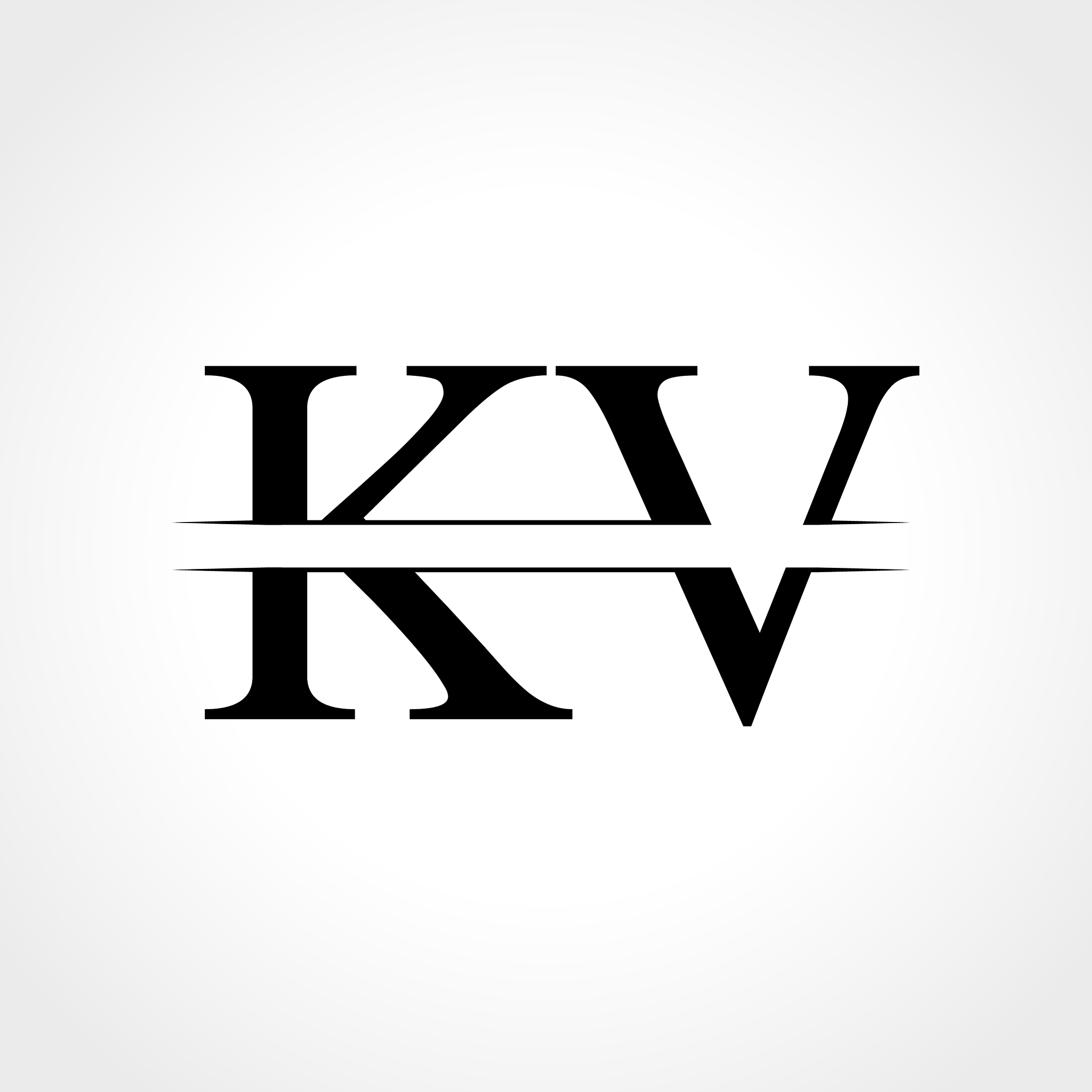 initial kv letter logo design abstract letter kv