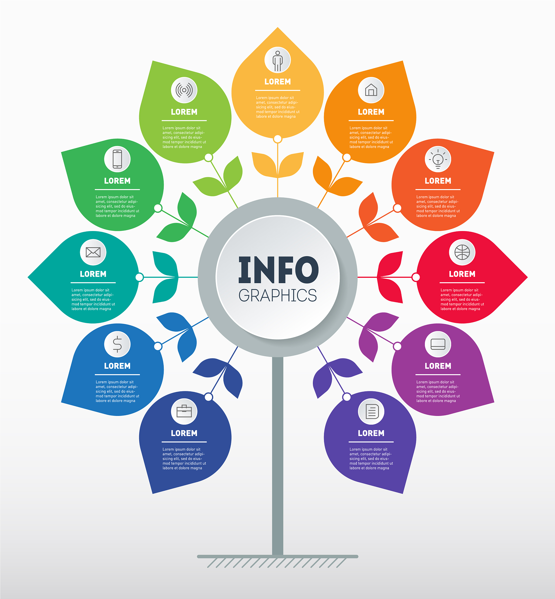 business presentation or infographics concept