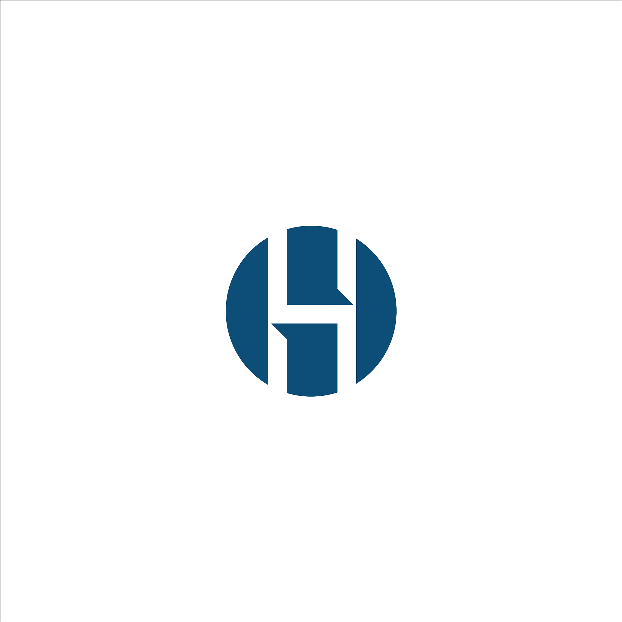 initial letter h or hh logo design template