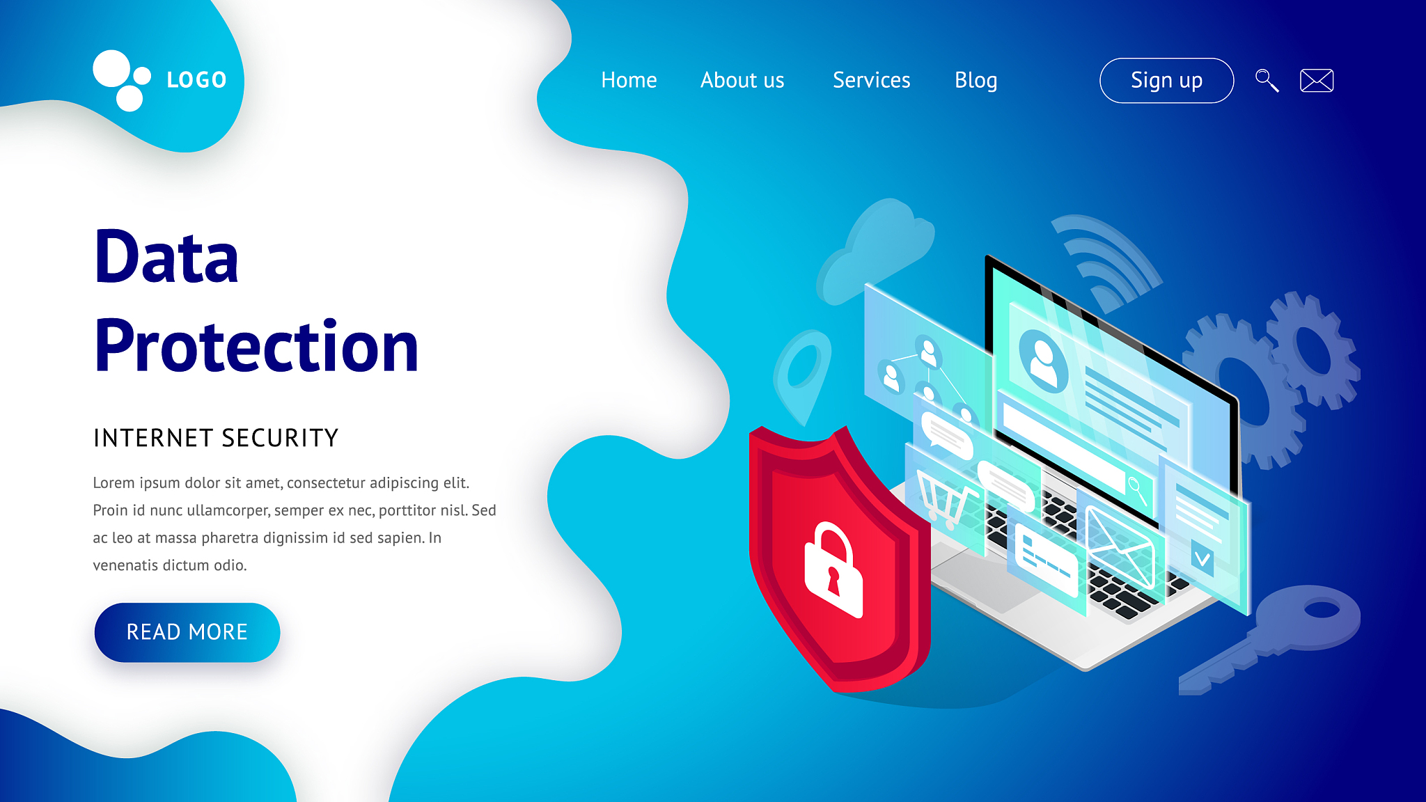 data protection landing page