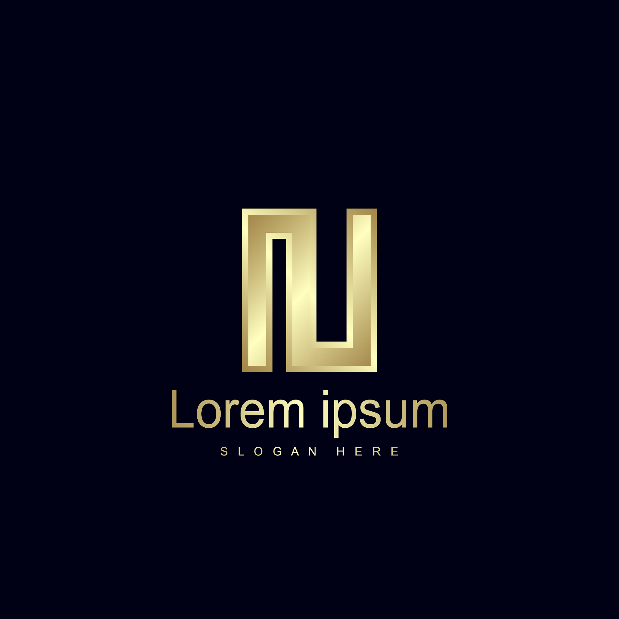 initial letter iu logo template design