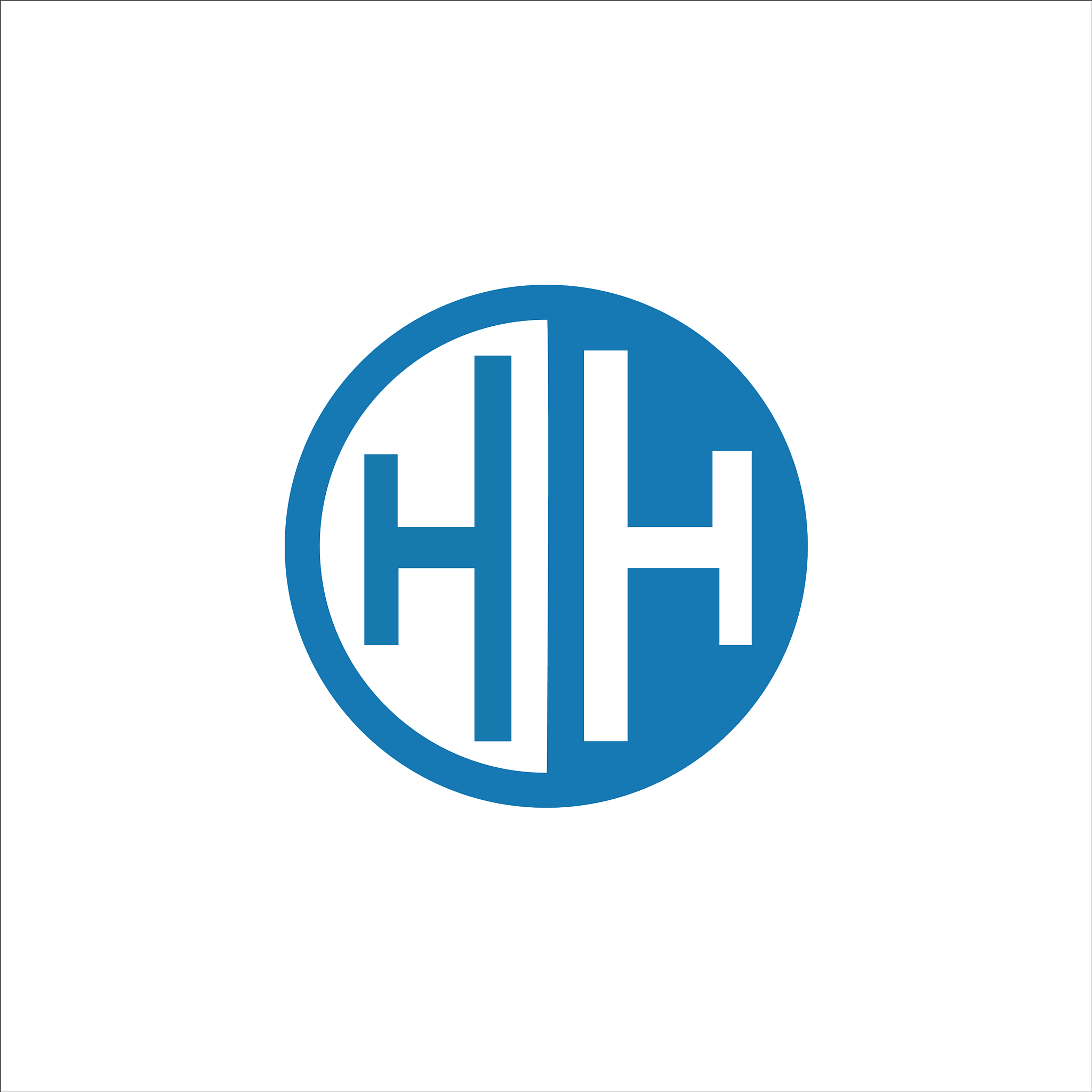 initial letter hh or h logo design template