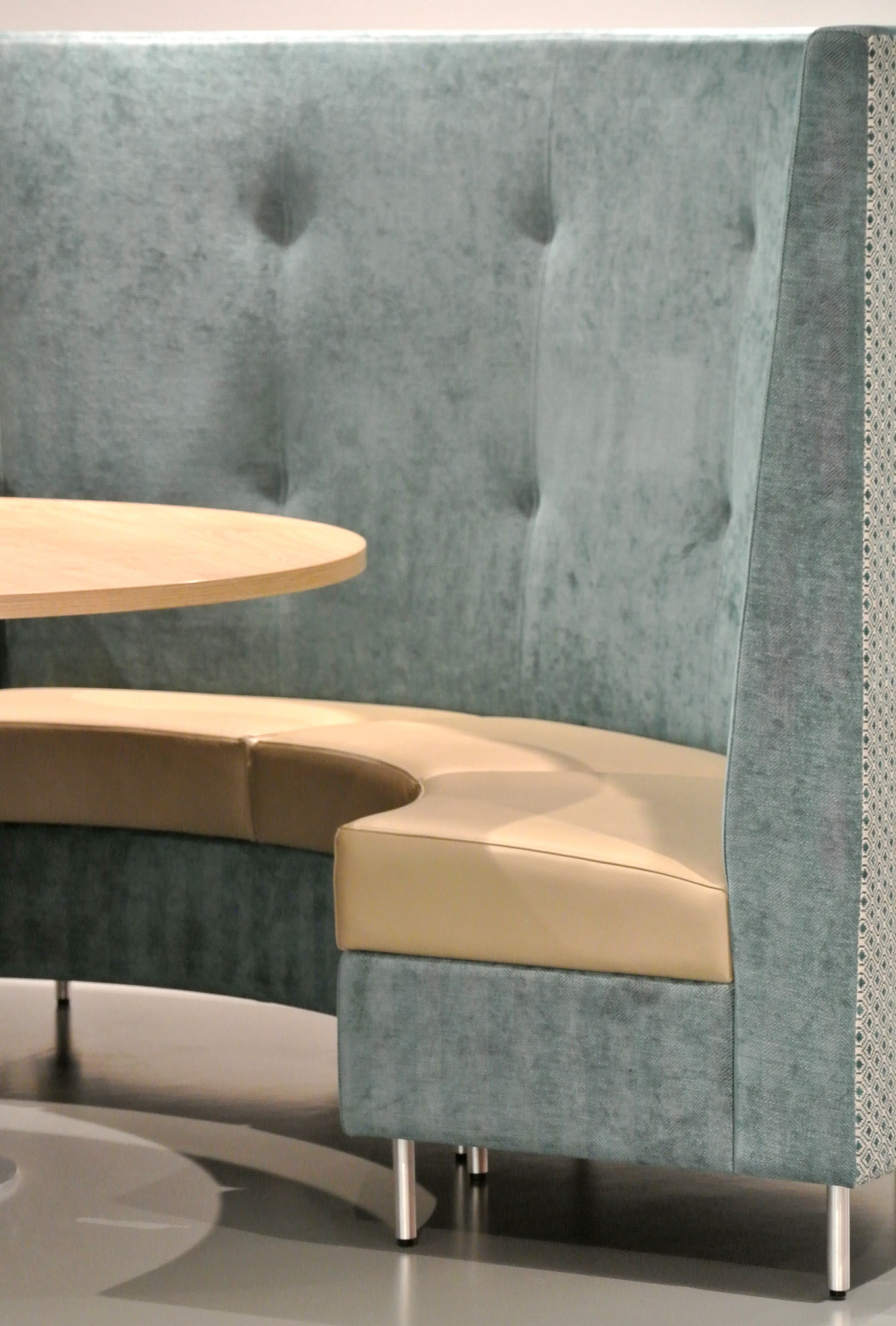 detail of sofa and coffee table