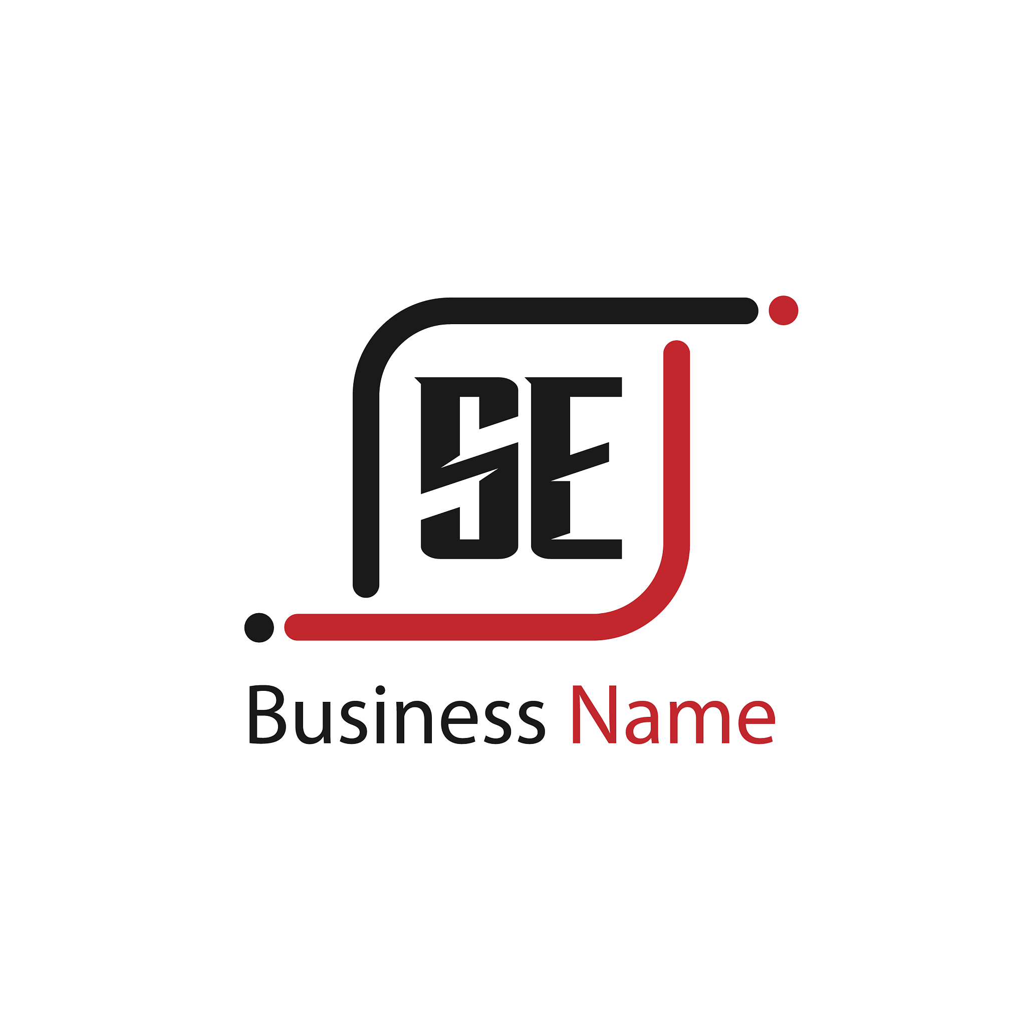 initial letter se logo template design