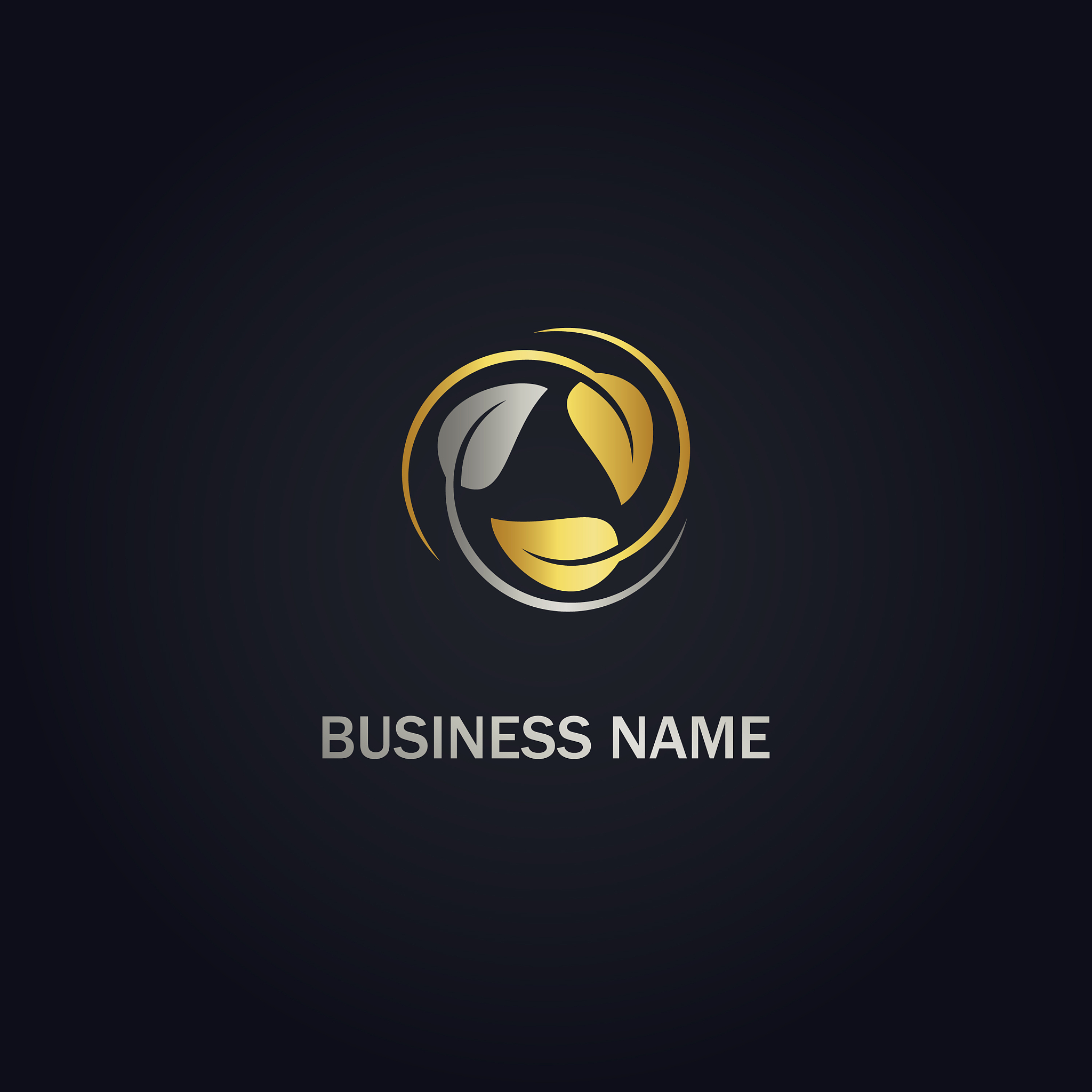 circle leaf organic gold logo