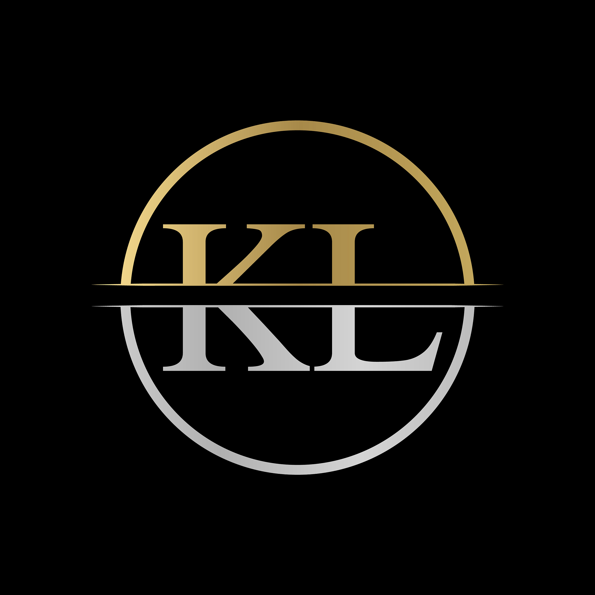 initial kl letter logo design abstract letter kl