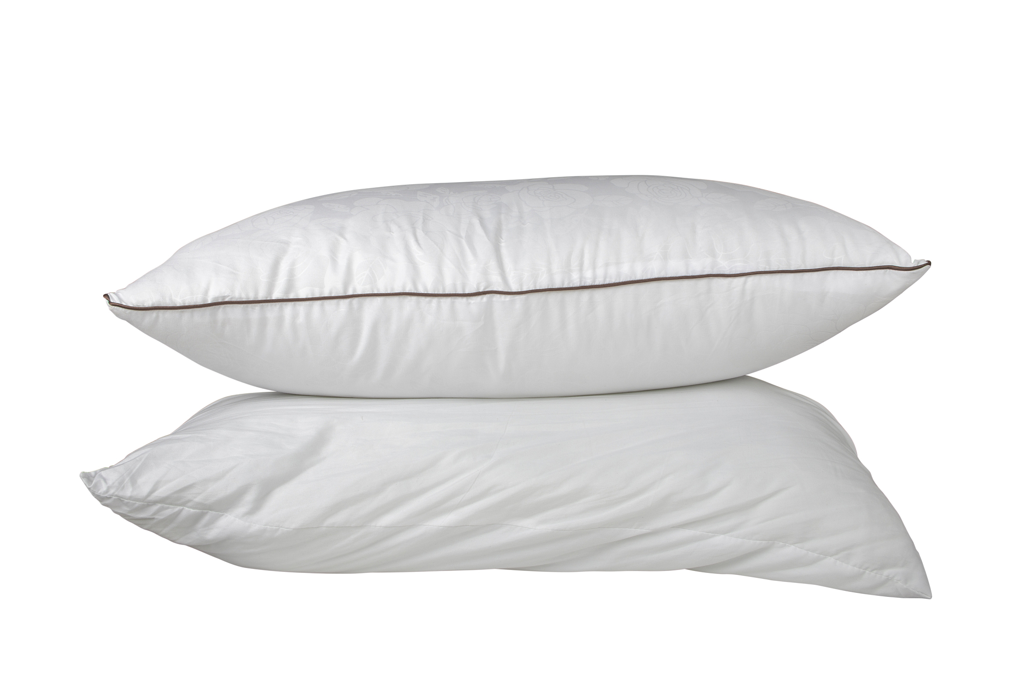 two pillows on white background