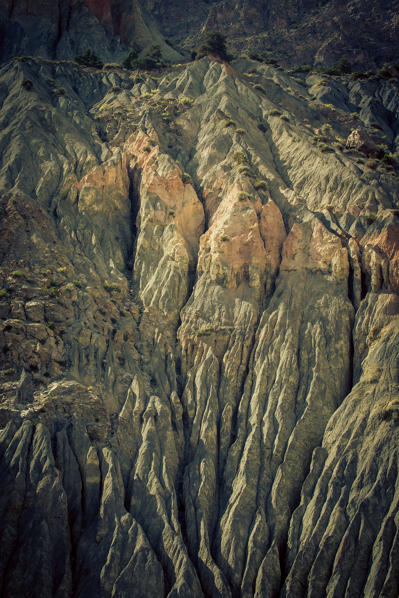 mountain landscape in fann mountains, tajikistan. weathered rock
