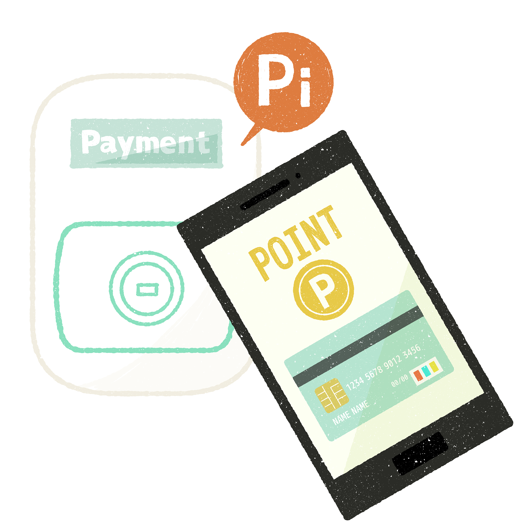 smartphone-cashless payment-point