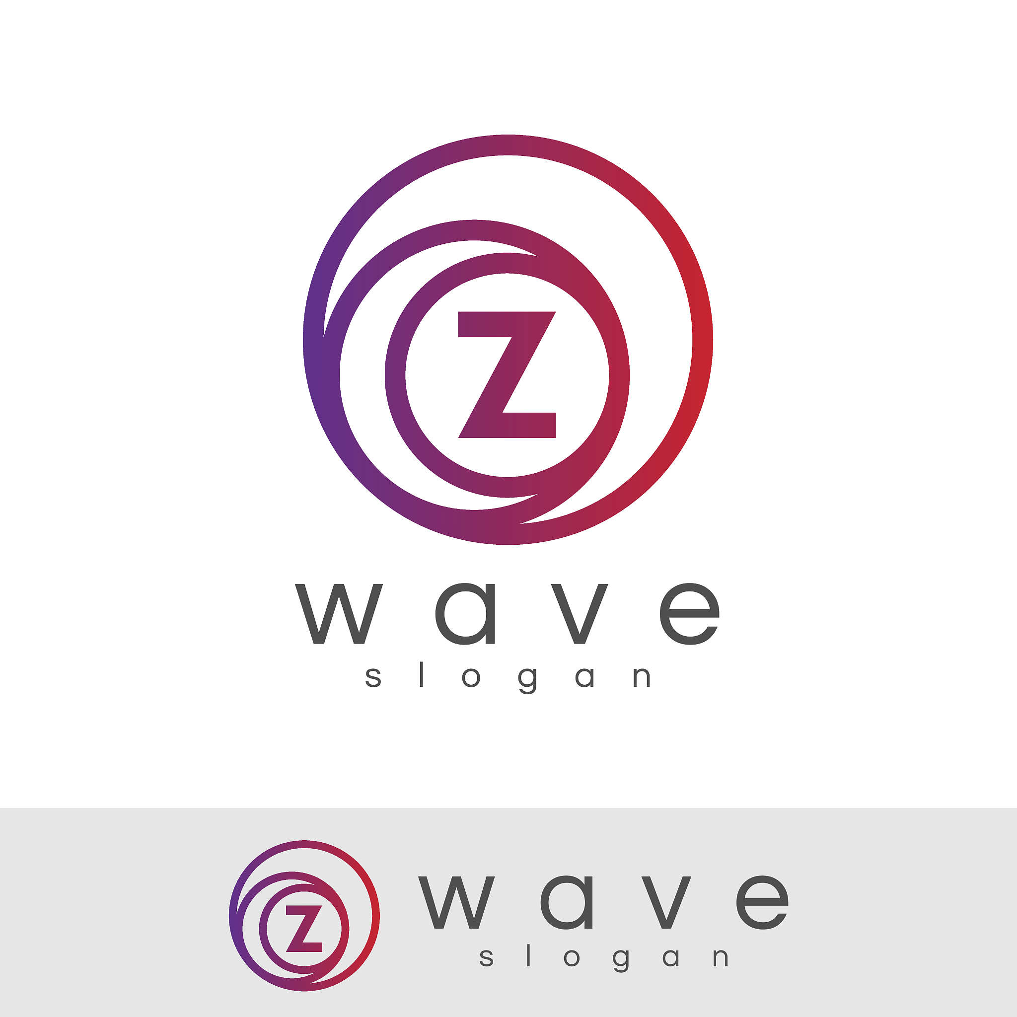 wave initial letter z icon design