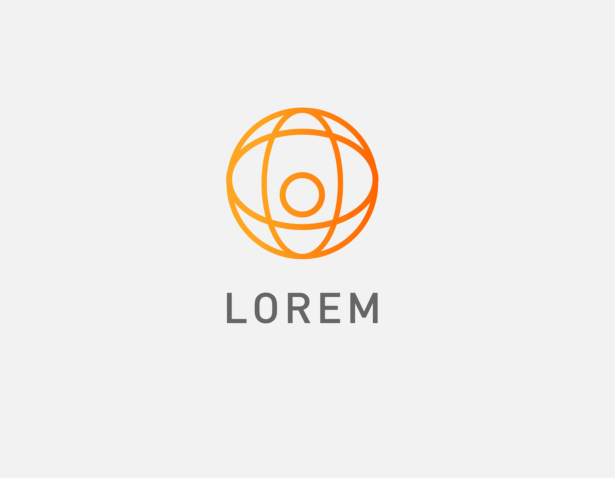 creative linear logo icon planet and man