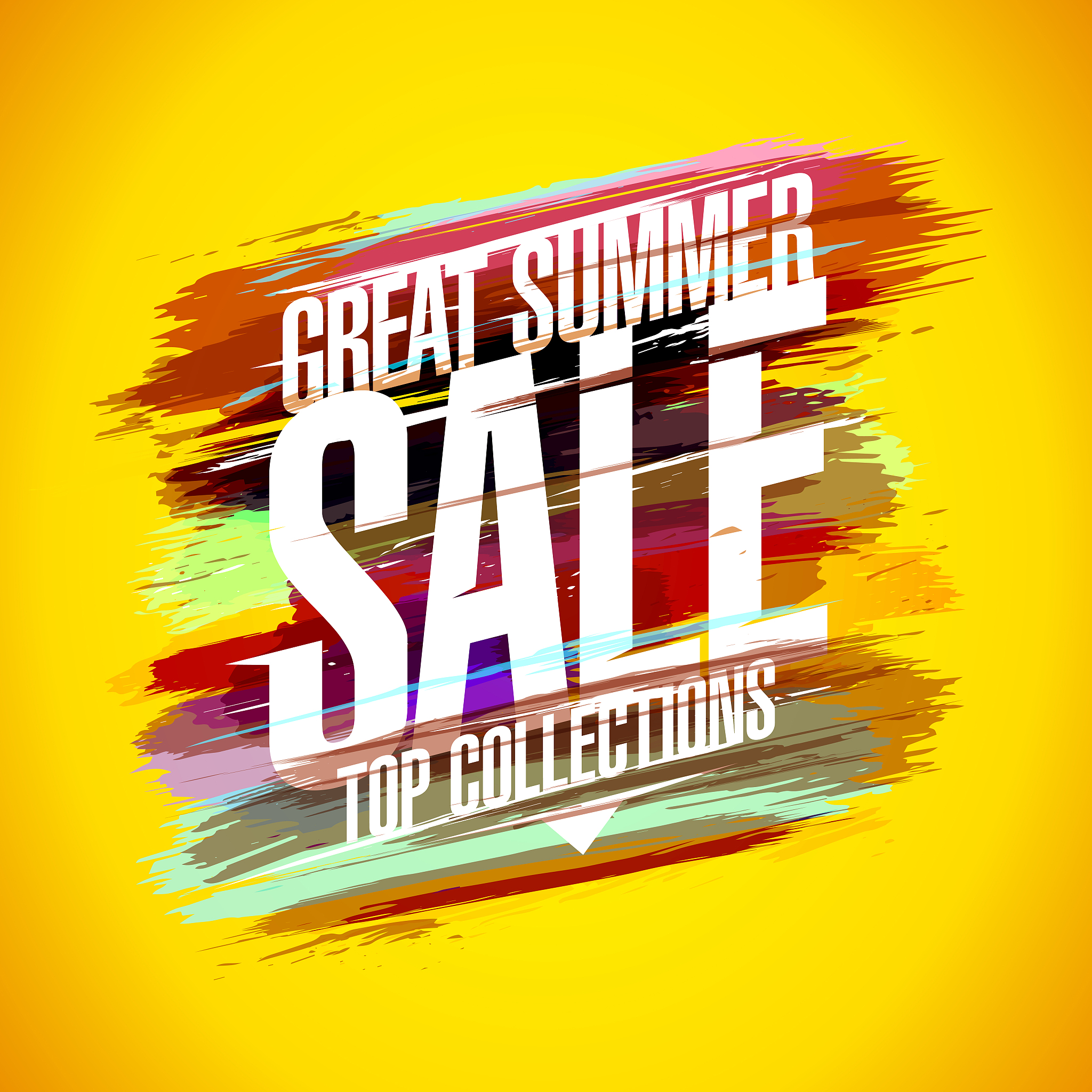great summer sale vector poster, top collections