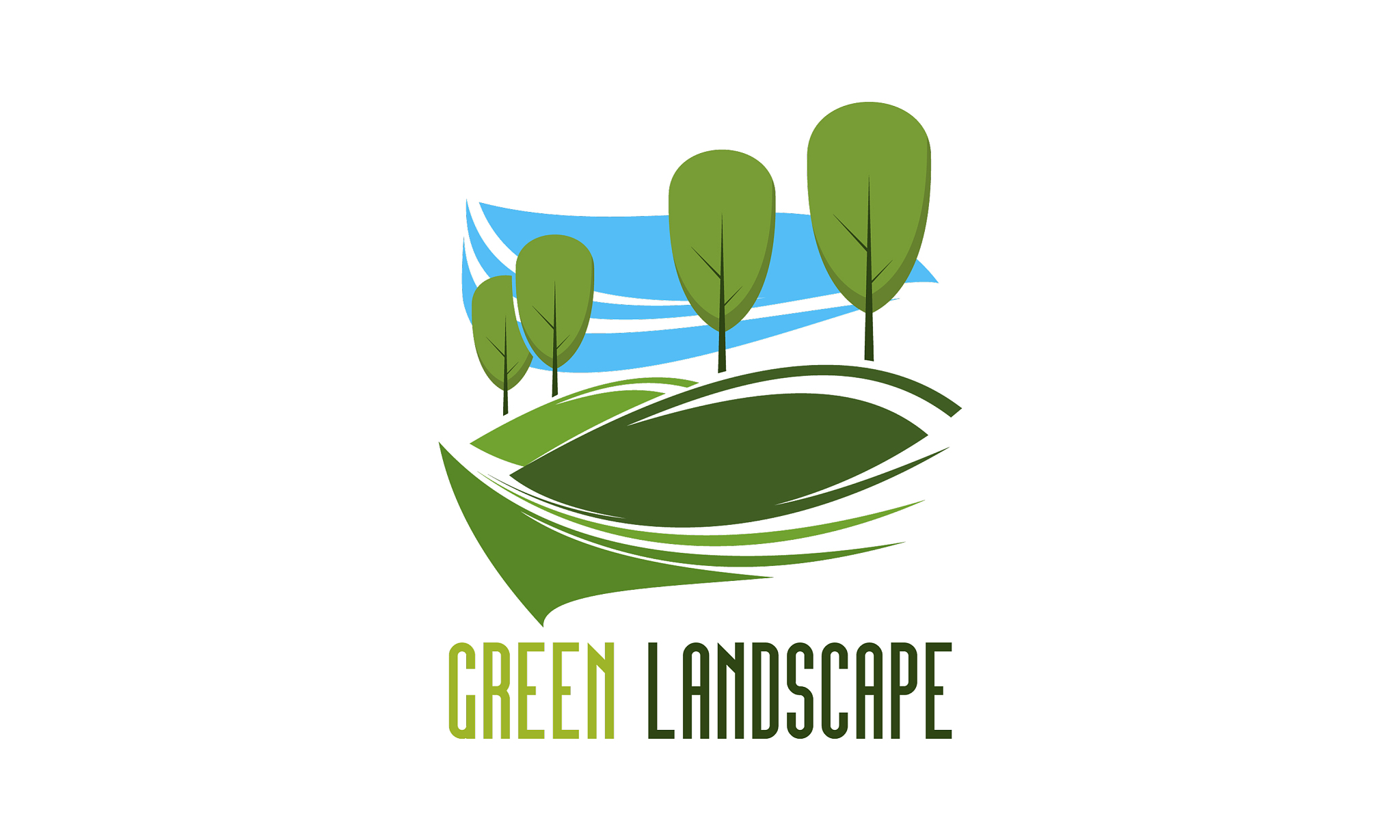 green nature landscape and gardening company logo