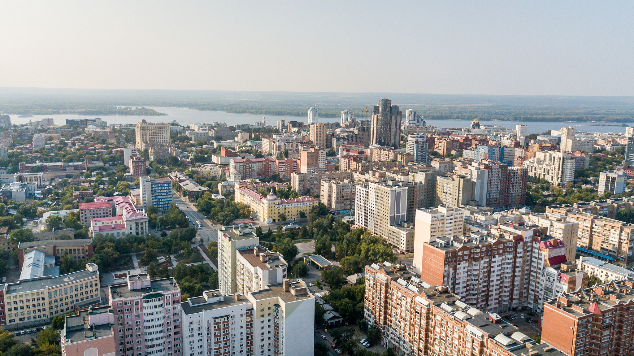 city aerial view