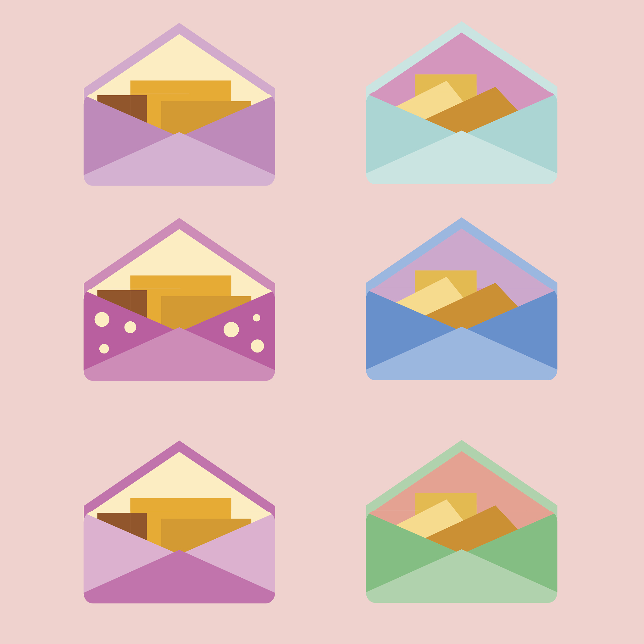 six envelope set