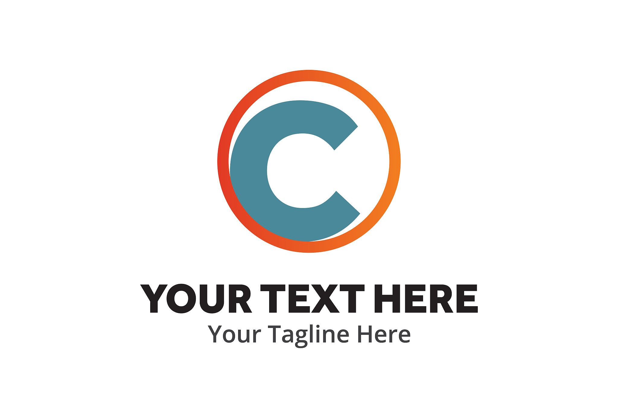 alphabetical logo creative design in flat style with color