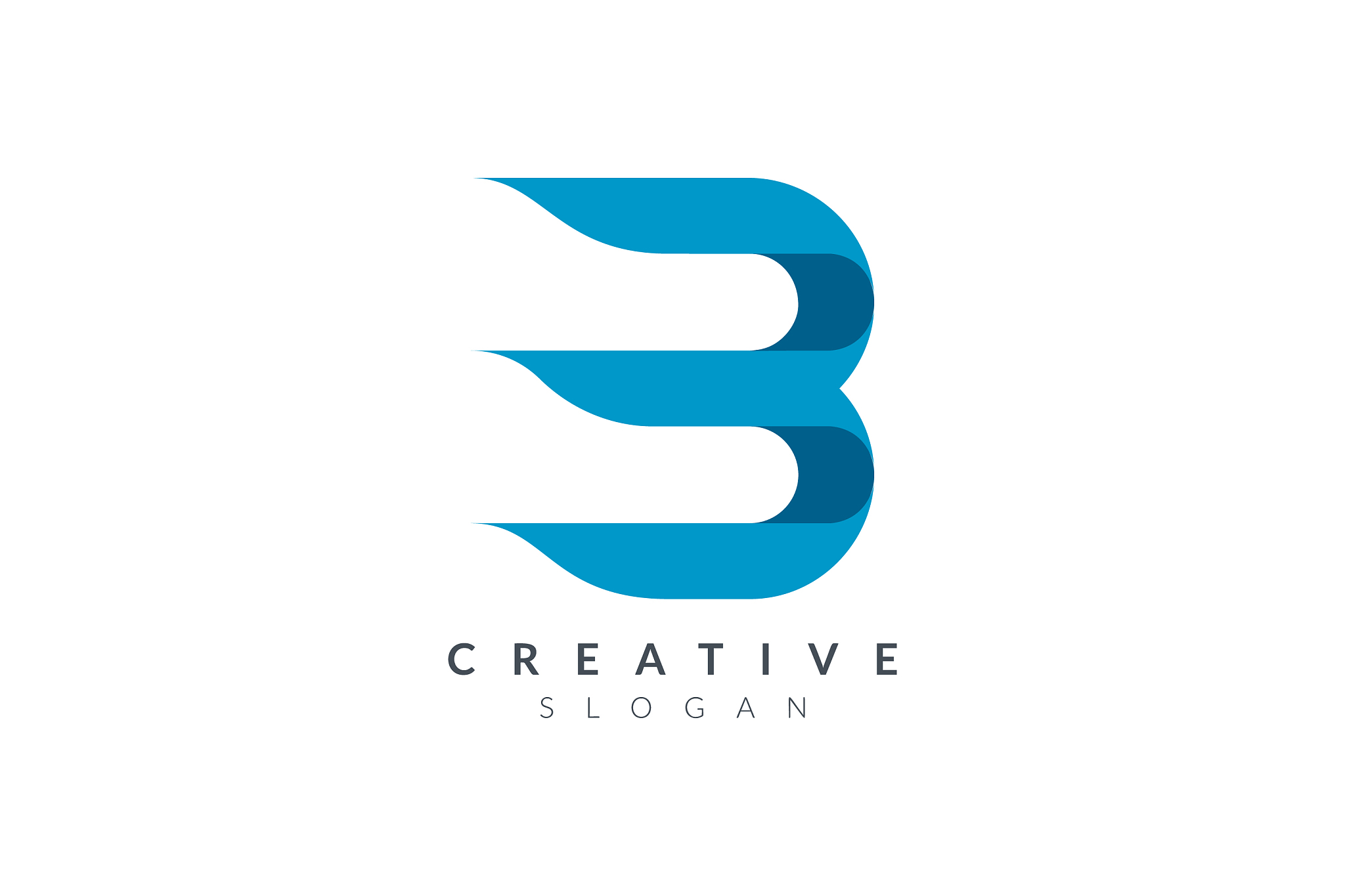 initial letter b logo design is elegant and