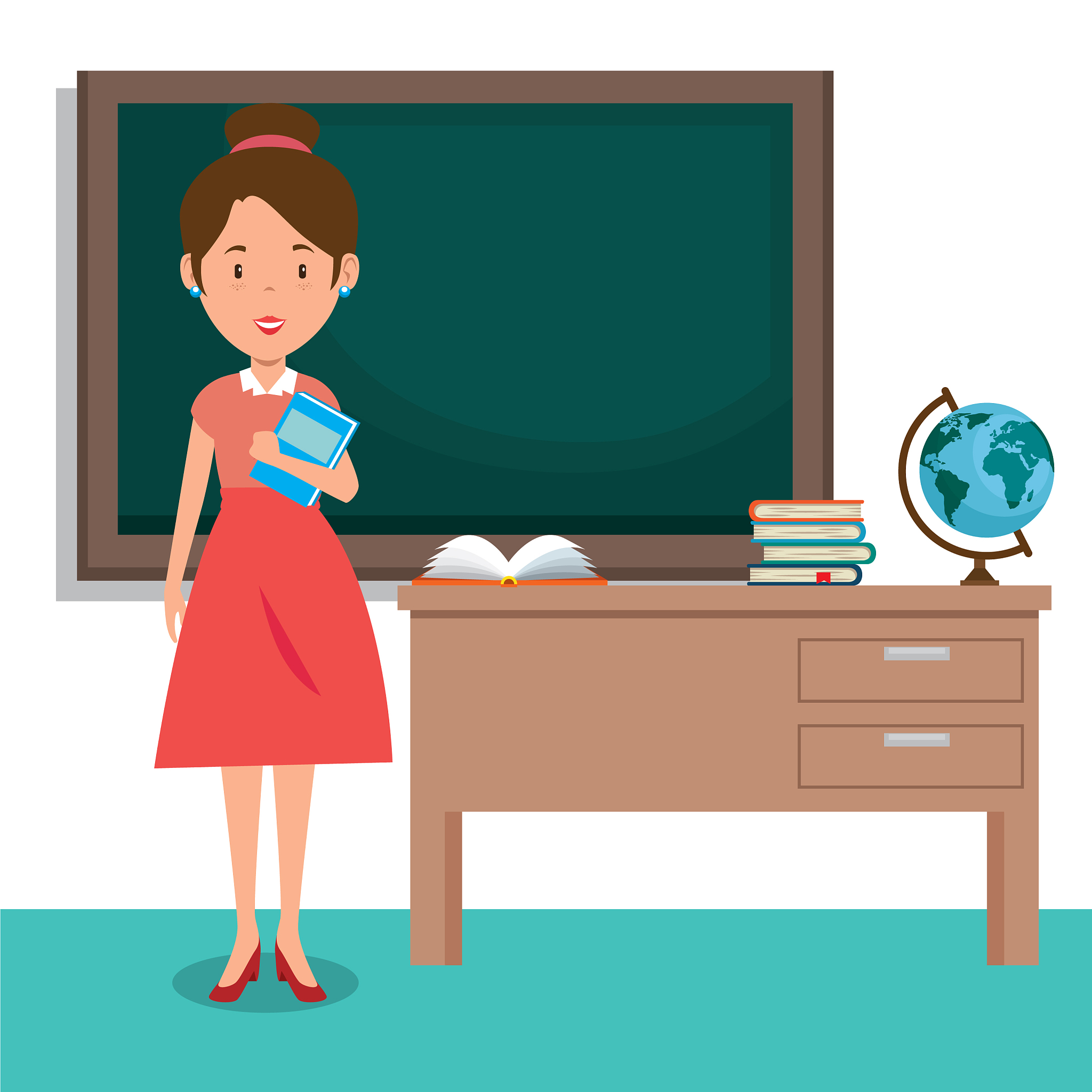 woman teacher in the classroom