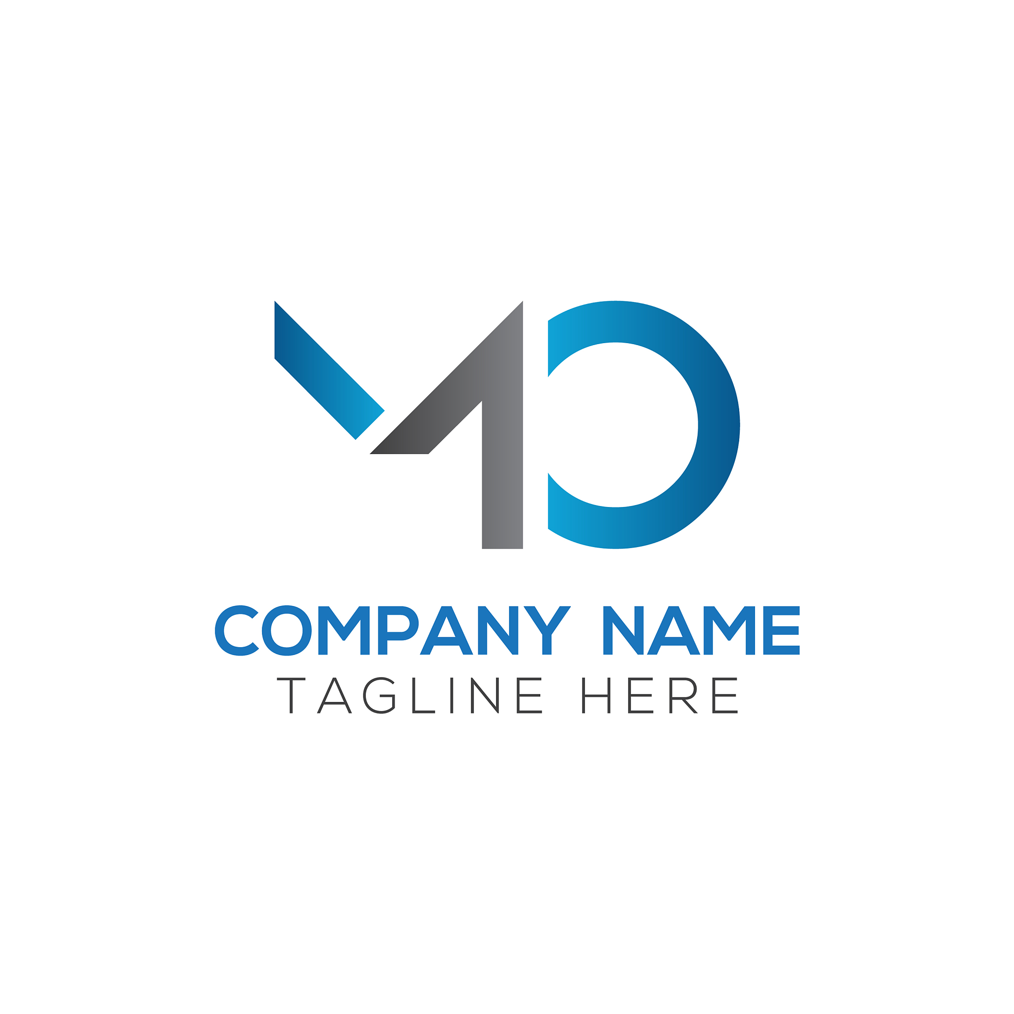 initial mo letter logo design template abstract