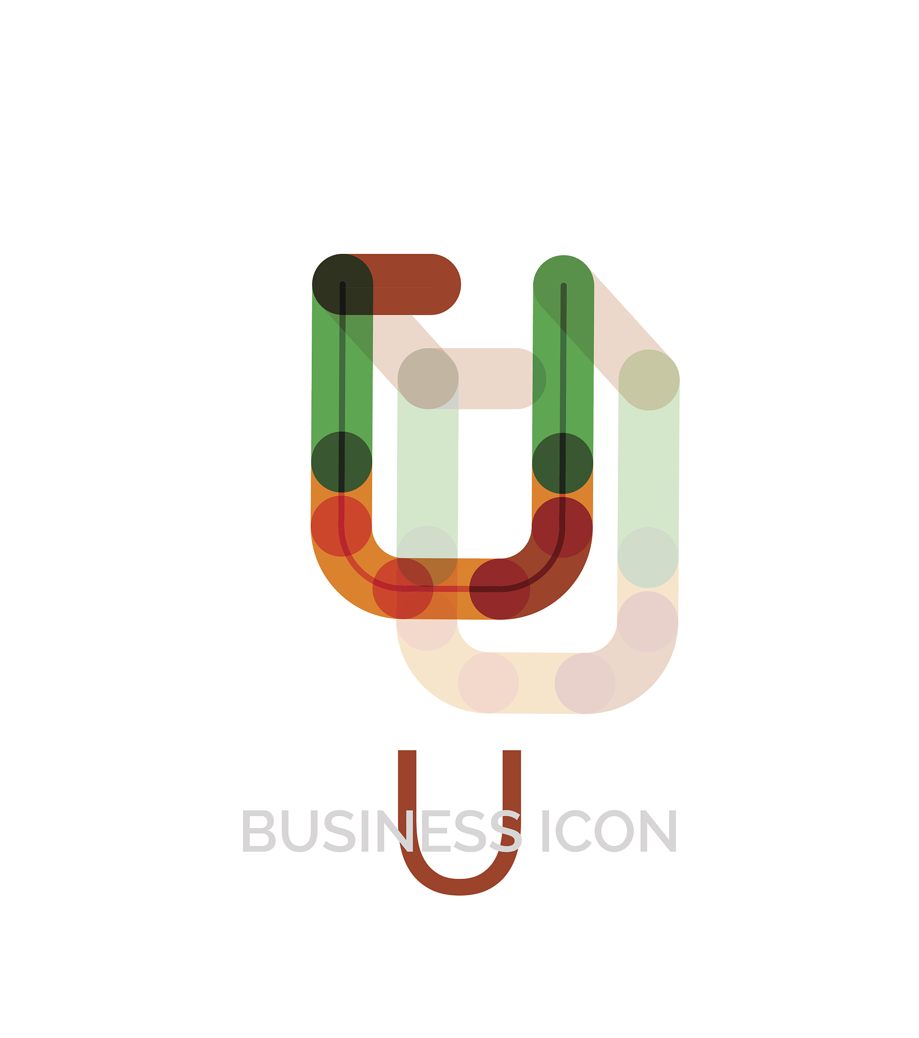 minimal u font or letter icon design