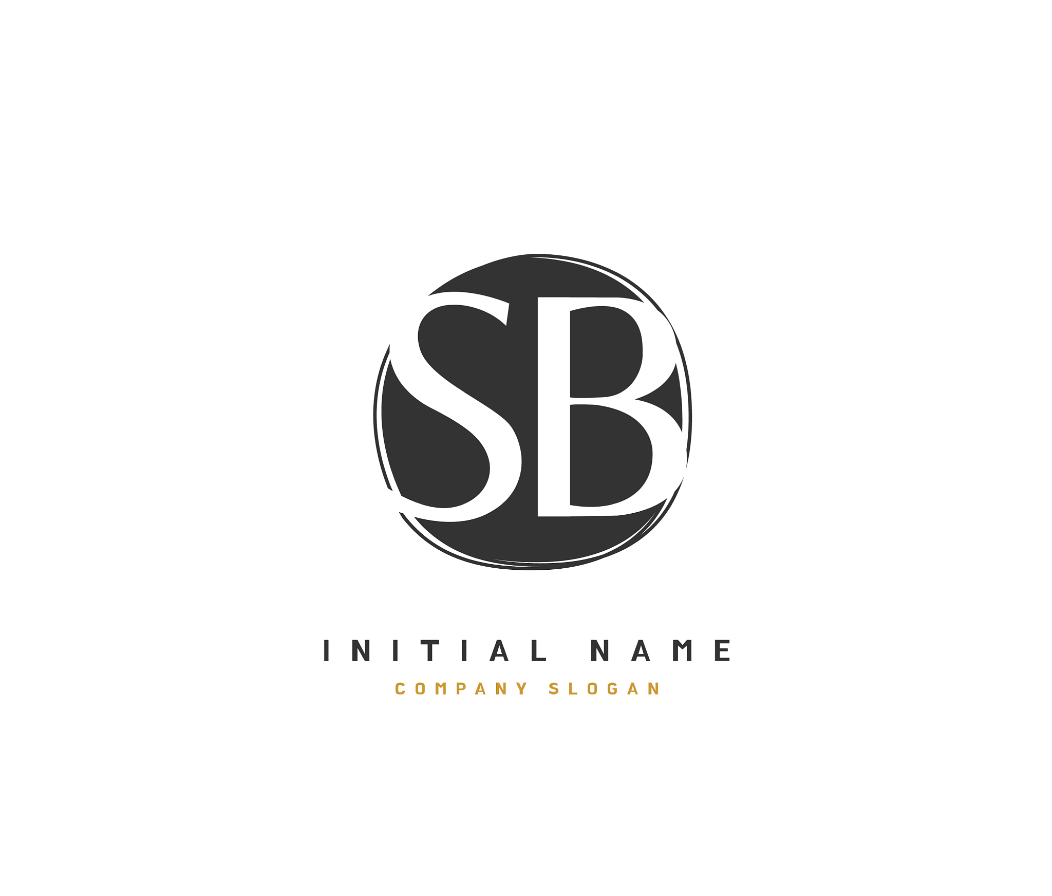 s b sb beauty initial logo handwriting logo of