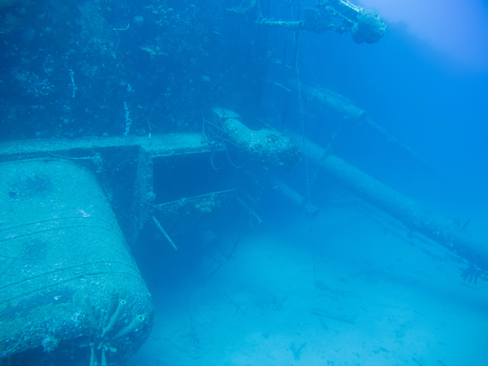 ship wreck in the caribbean sea