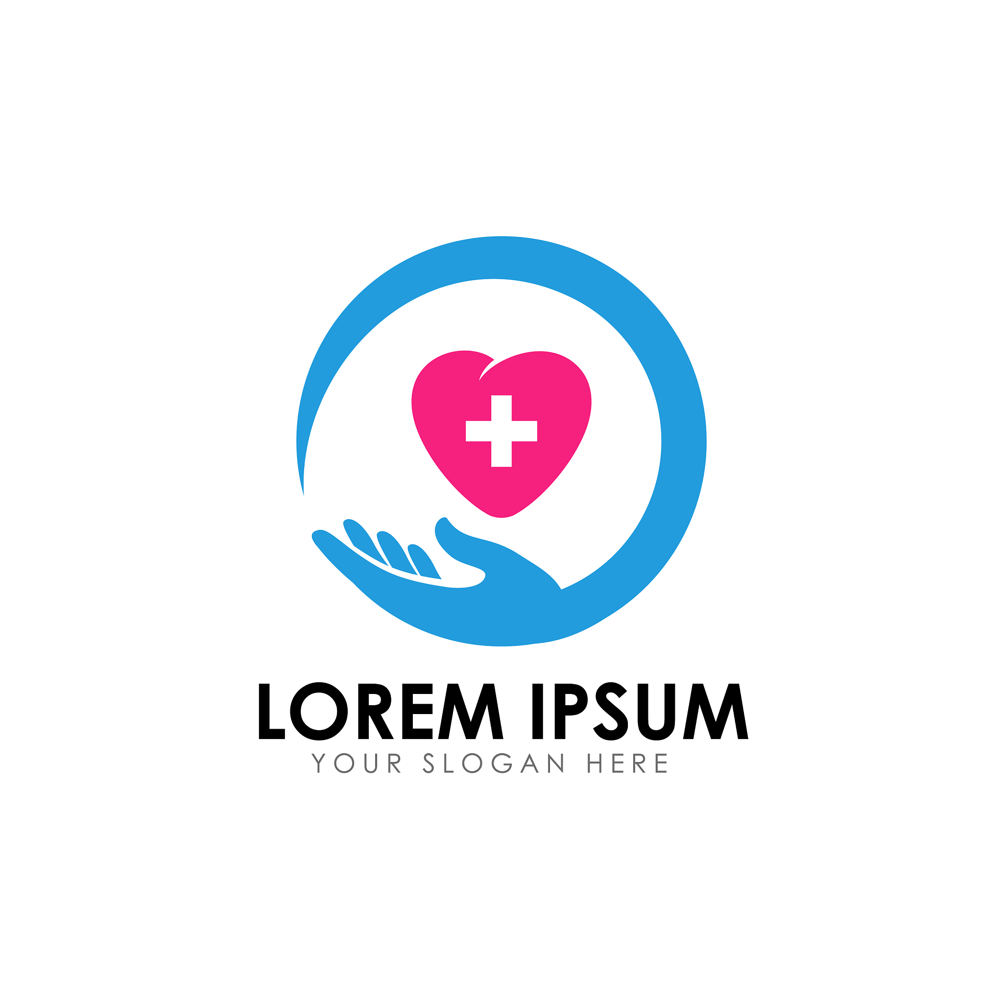 heart care logo design template