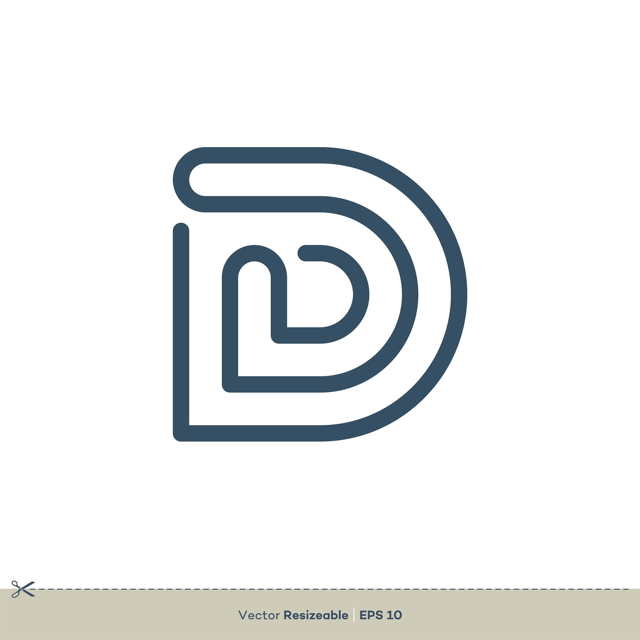 d letter logo template illustration design. vector eps 10.