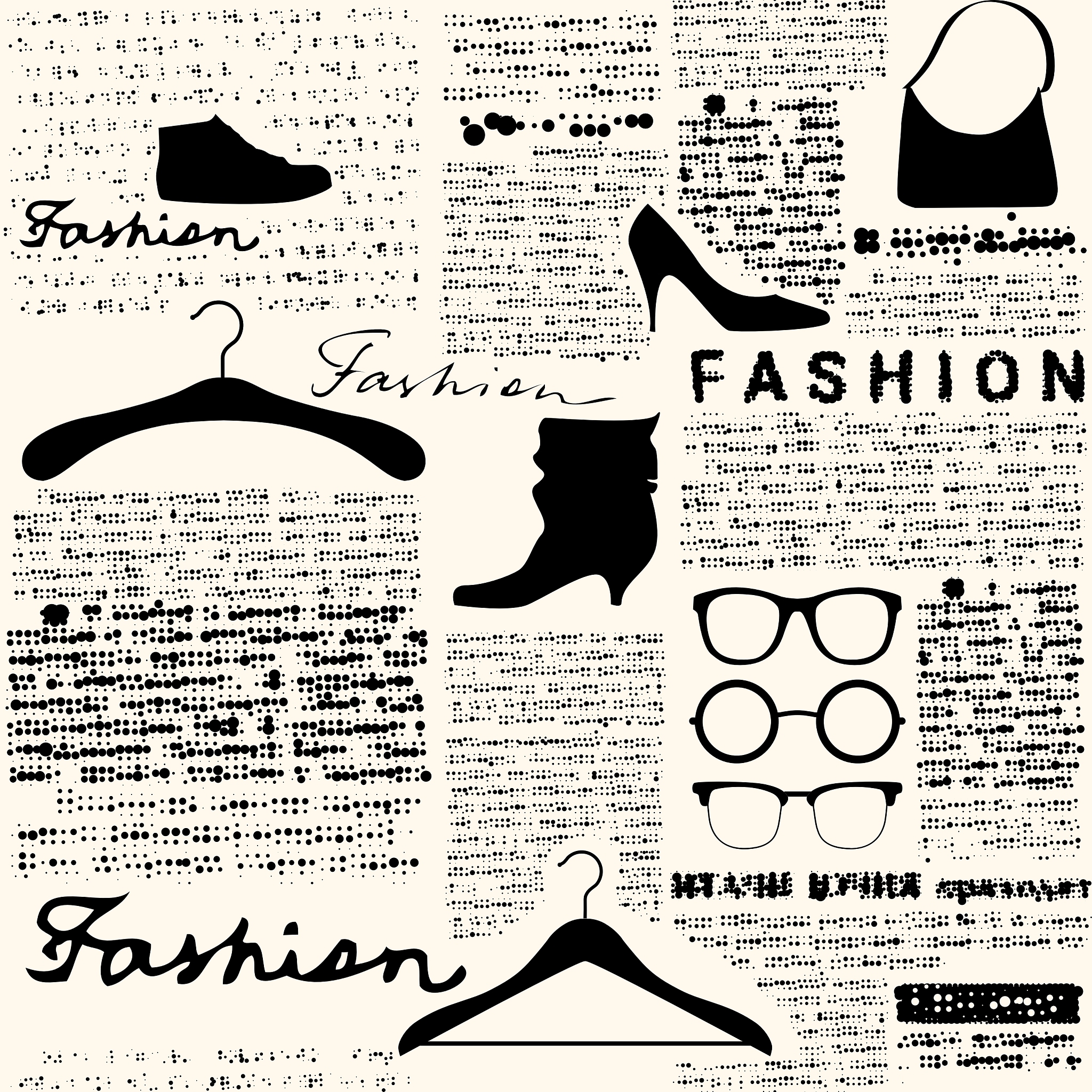 newspaper fashion background