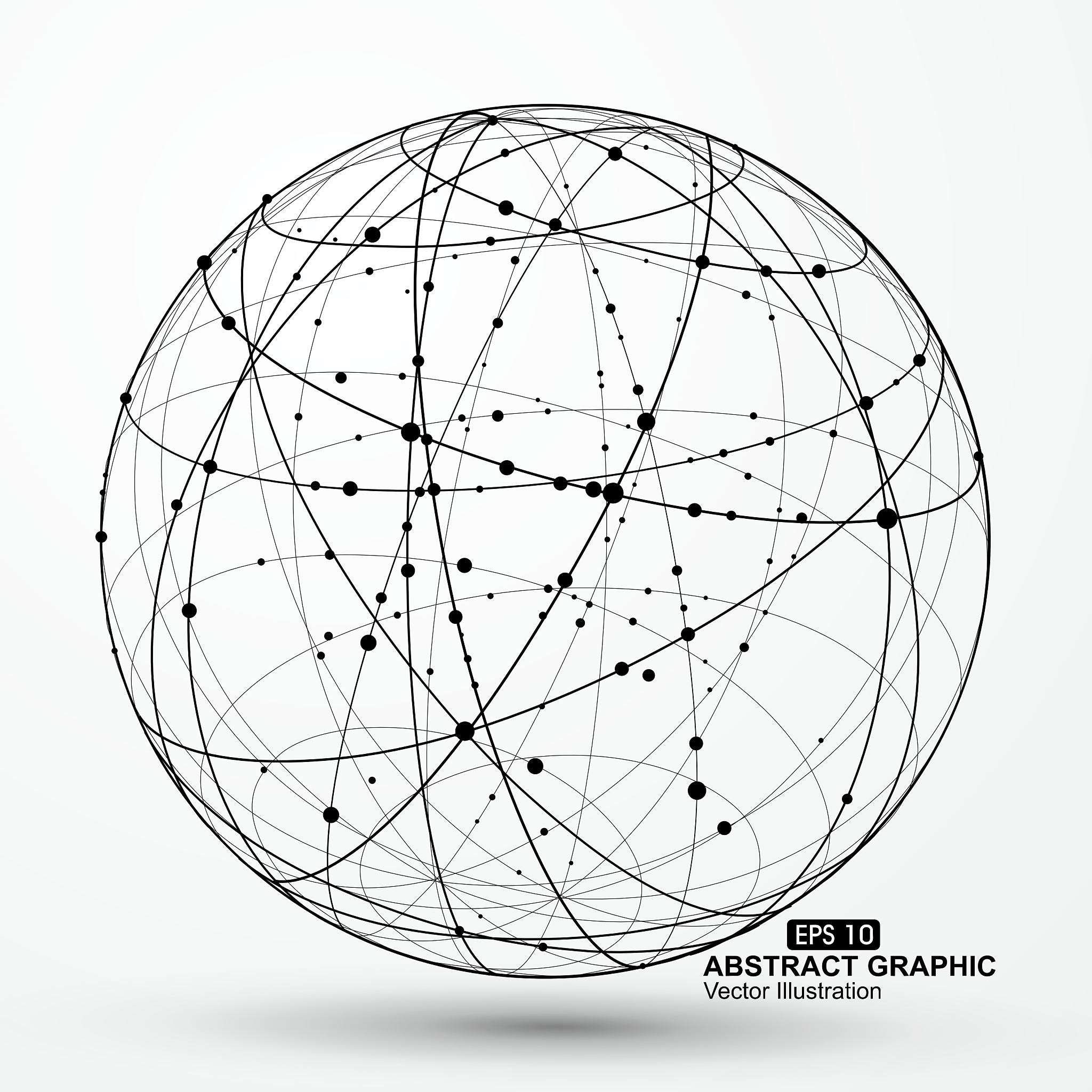 point and curve constructed the sphere wireframe