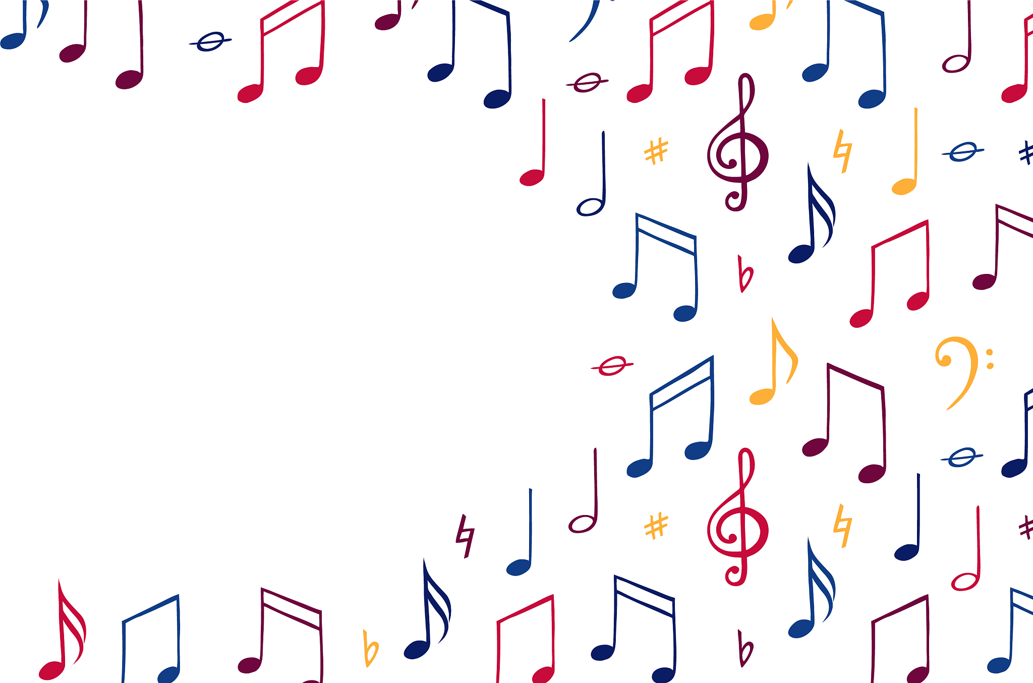 music notes background banner template melody
