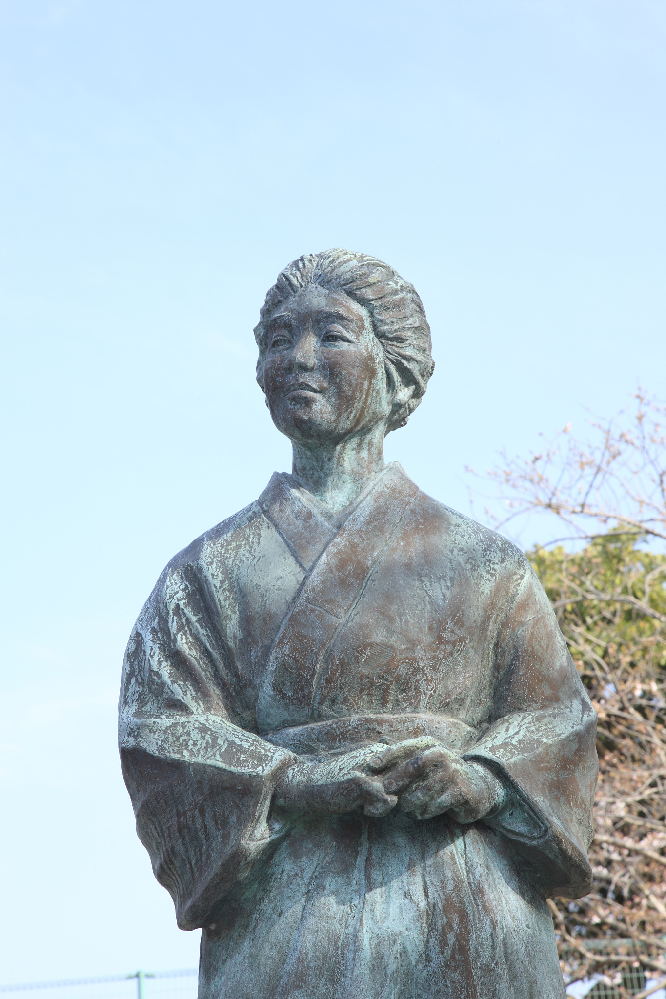 statue of mother in chiran peace park, kagoshima
