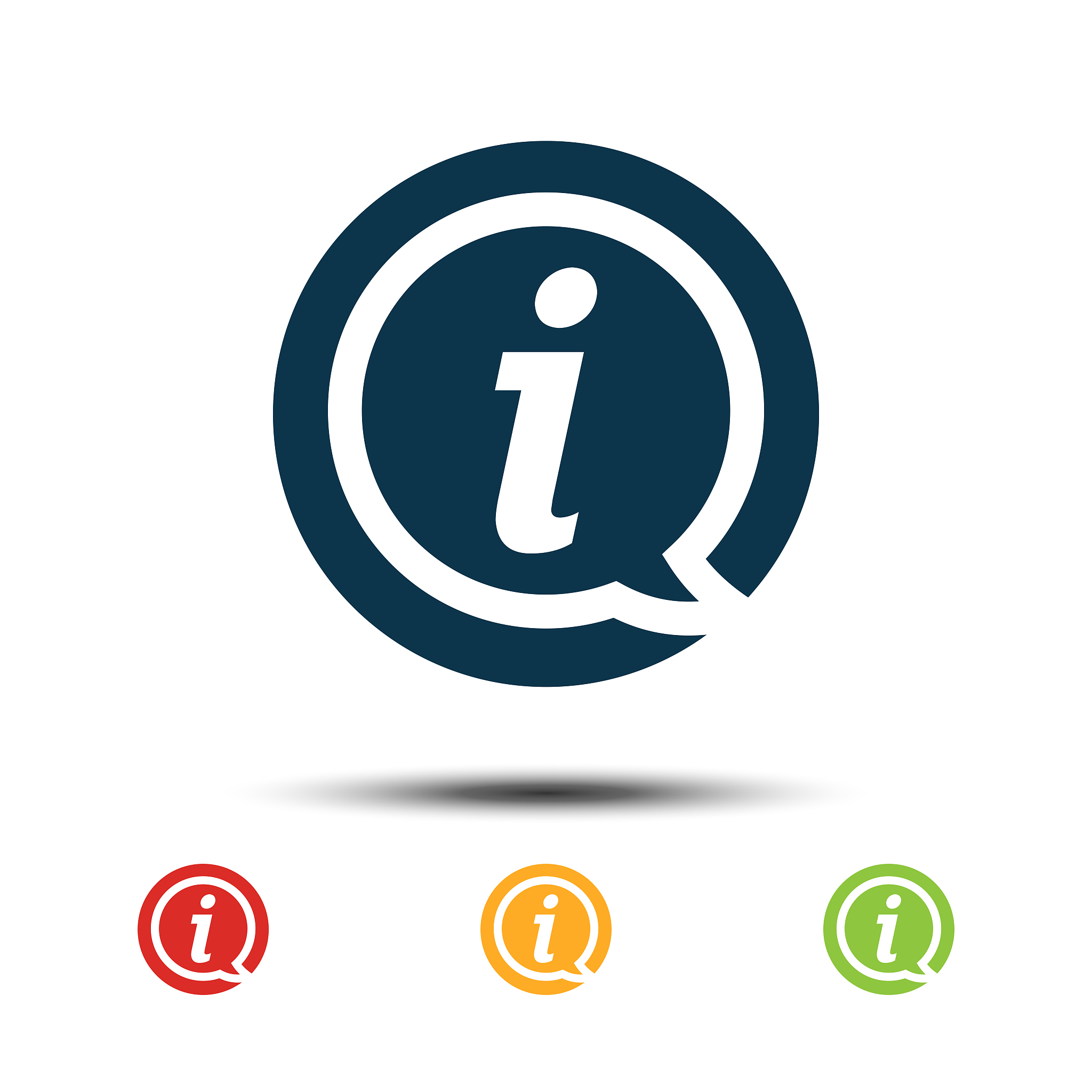 set information square icon vector logo template