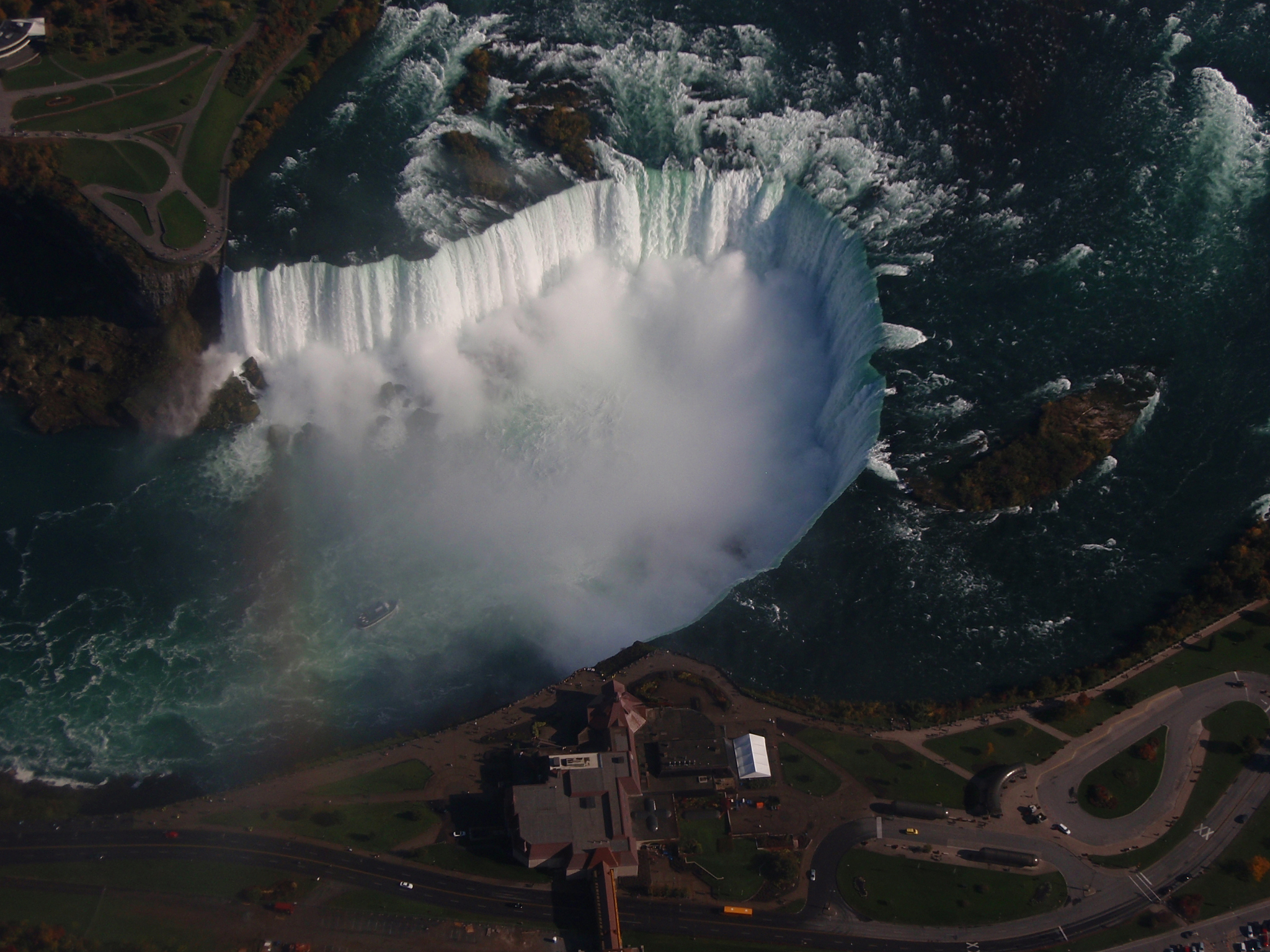 panoramic view of waterfall against sky