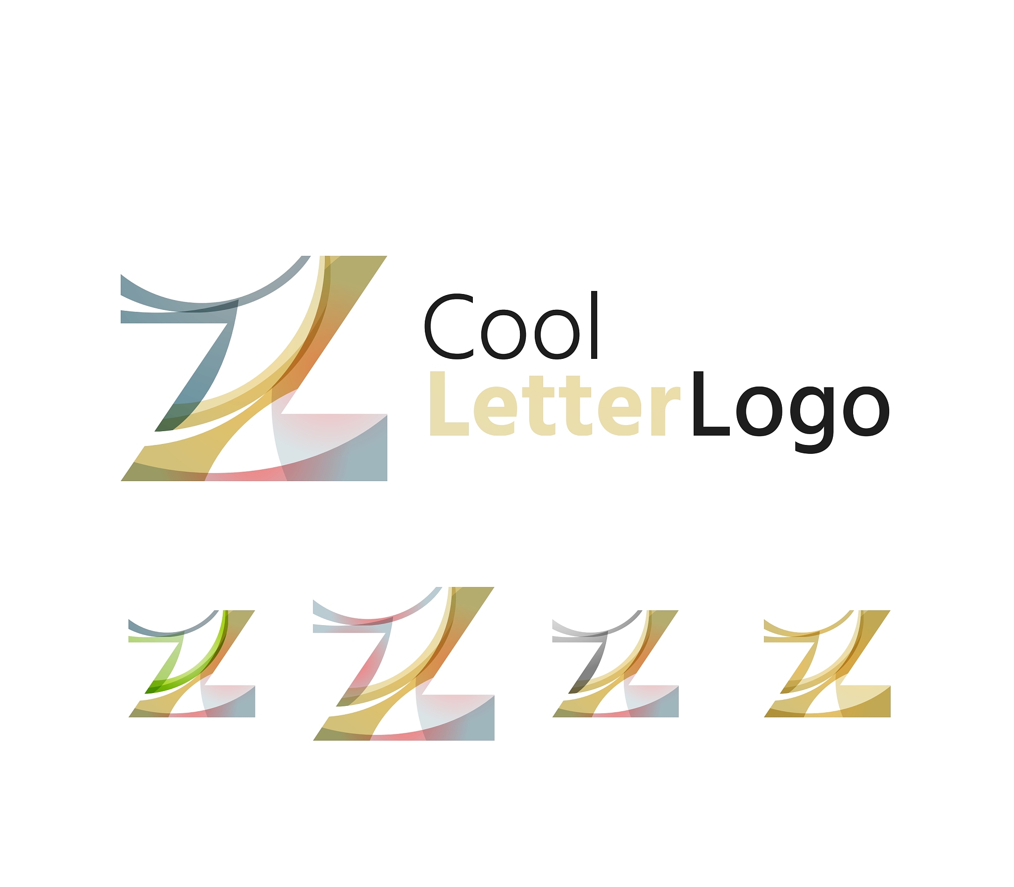 set of abstract z letter company logos business