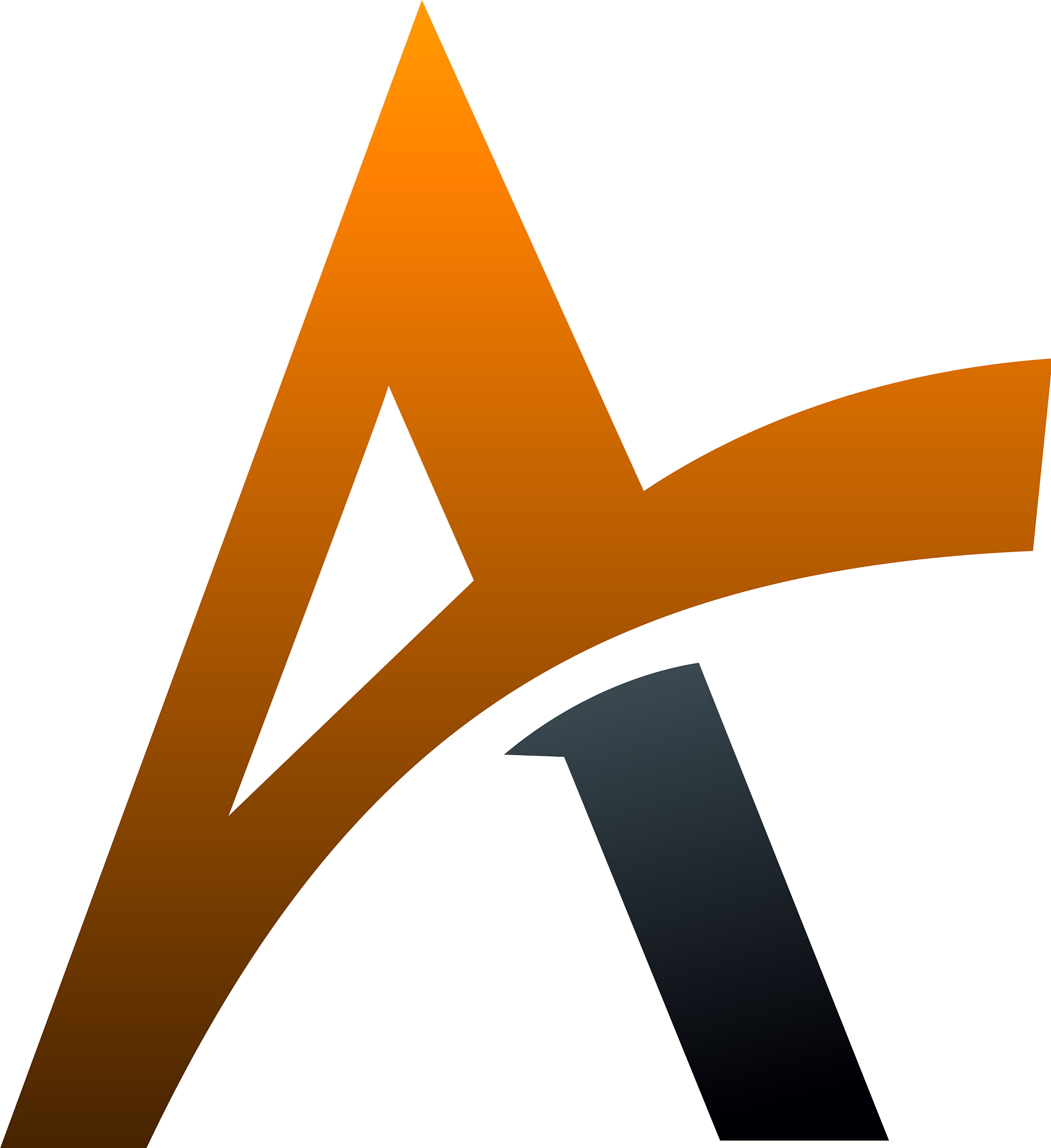 letter a logo design concept template