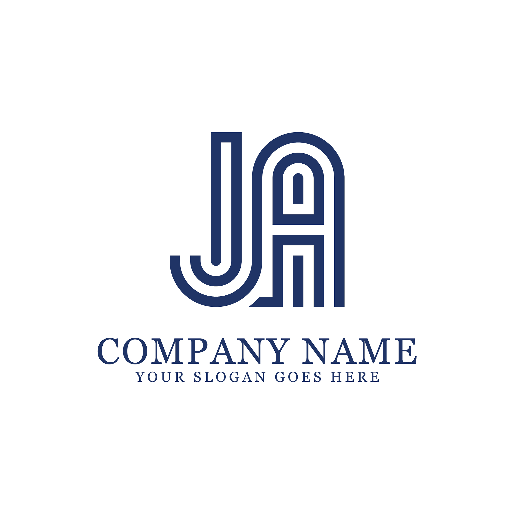 ja monogram logo inspirations letters logo