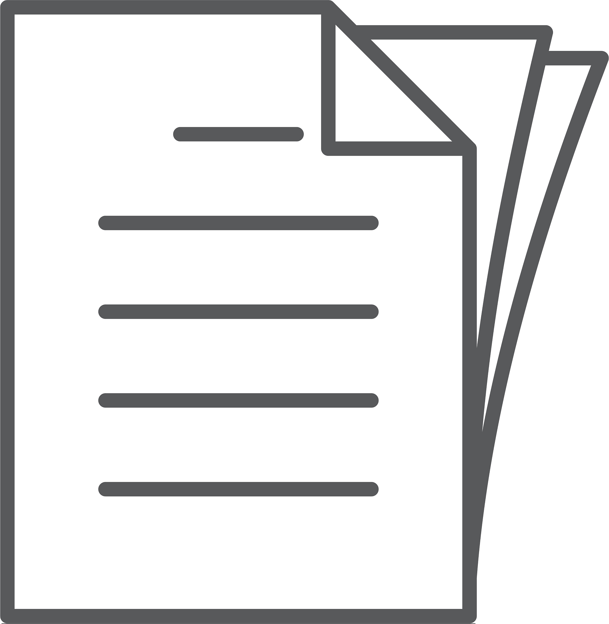 document papers pile line icon outline sign