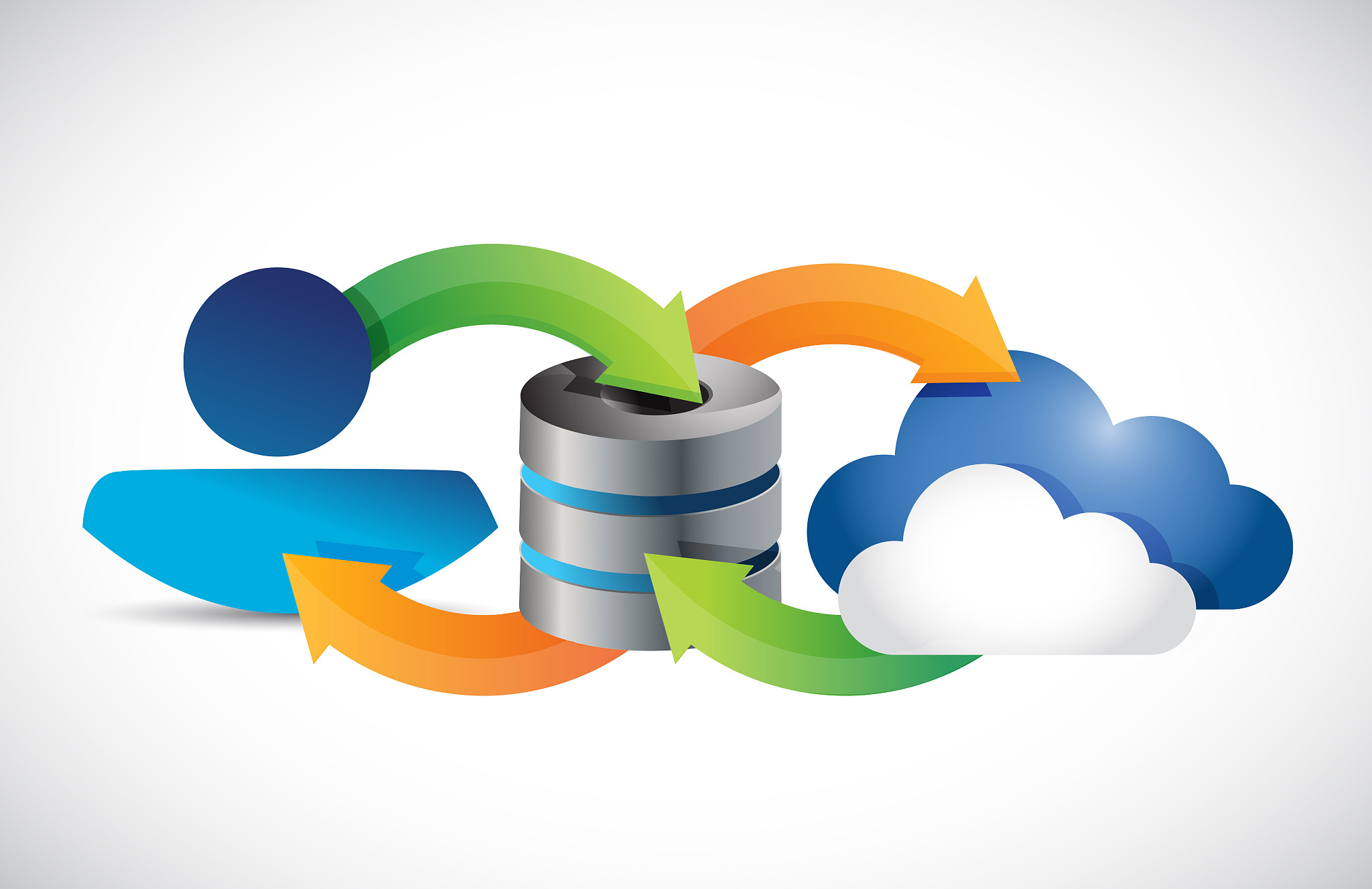 cloud server concept network illustration design
