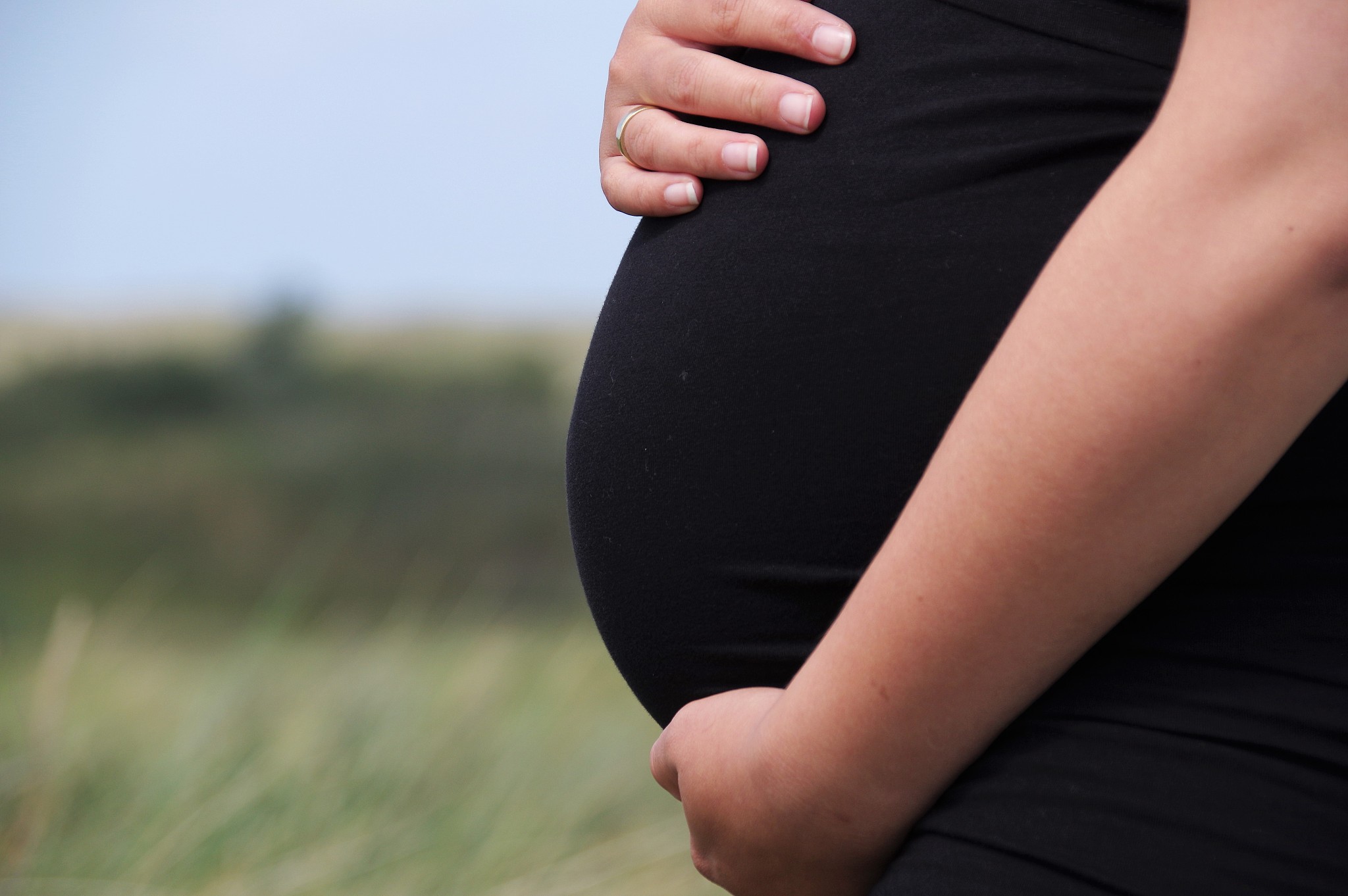 happy pregnant woman