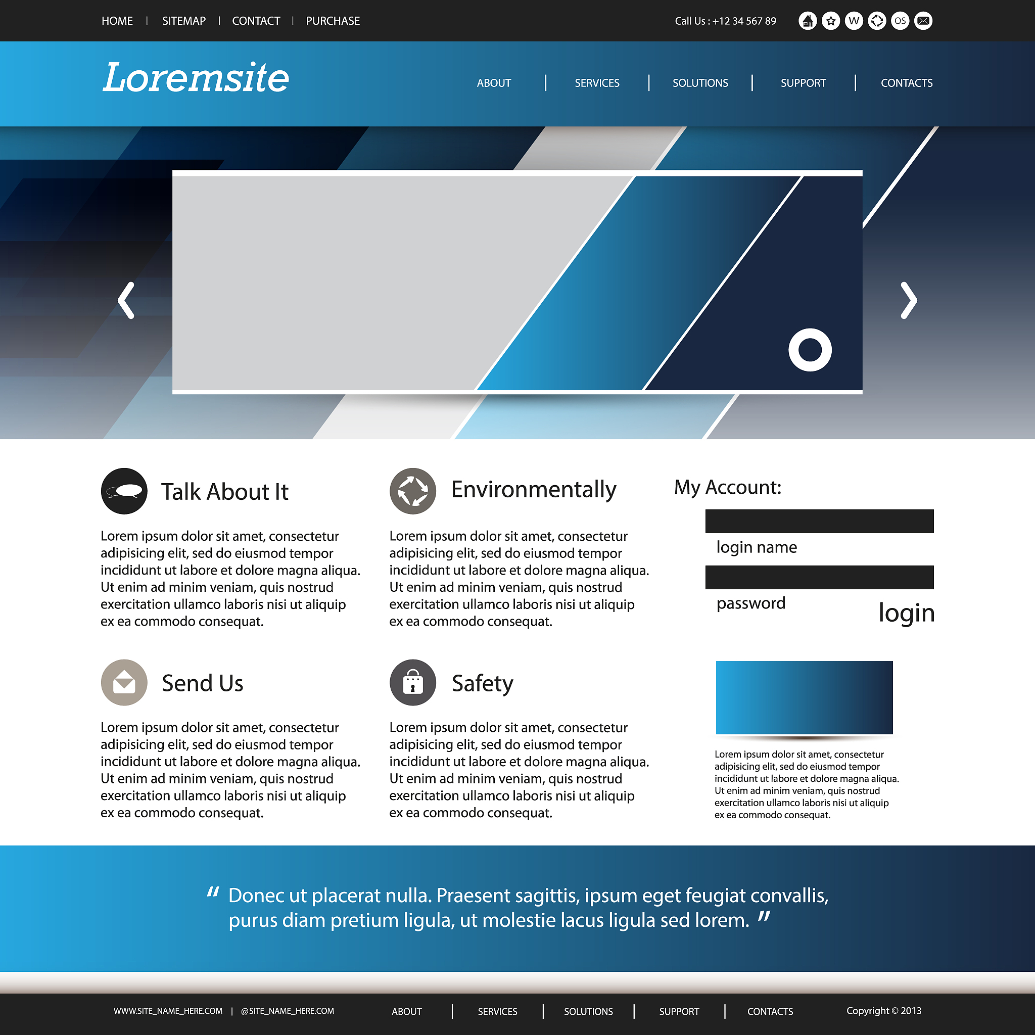 one page website template