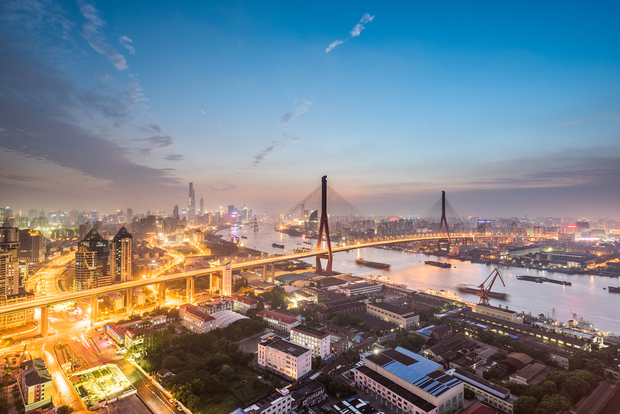 杨浦大桥夜色