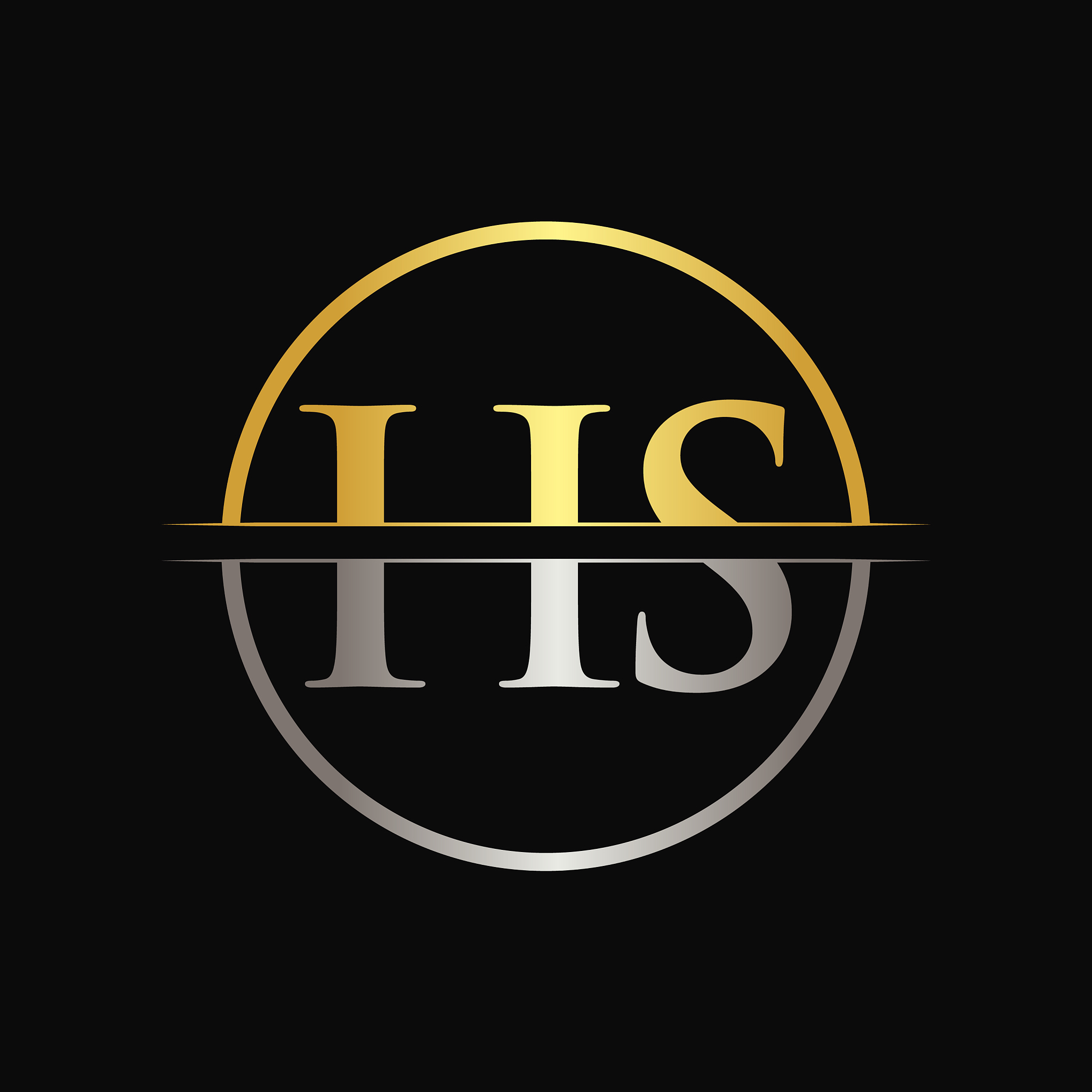 hs letter type logo design template abstract