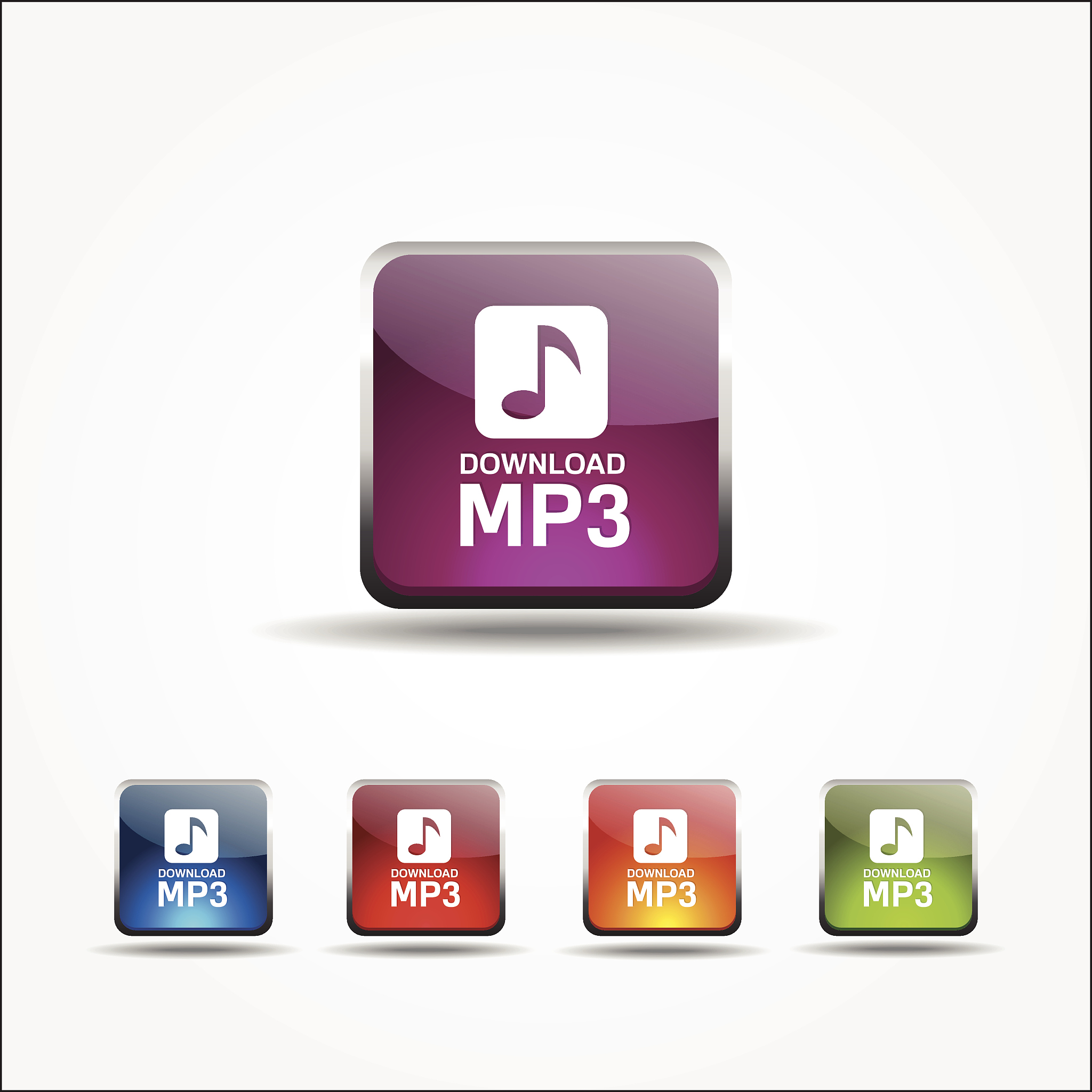 mp3 download colorful vector icon design