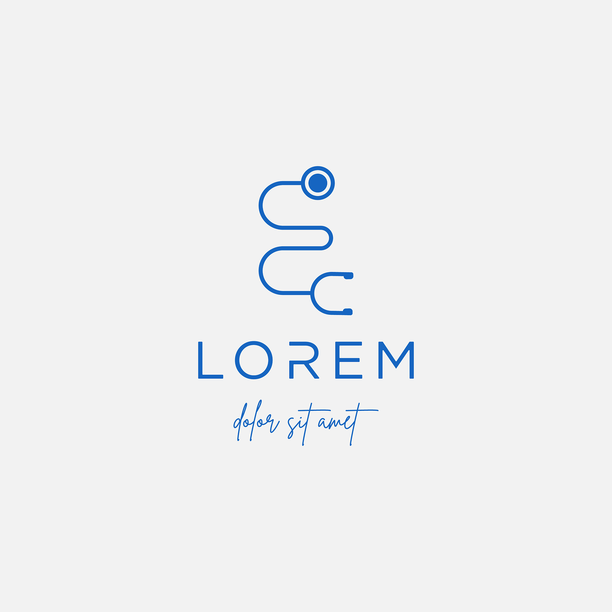 stethoscope e letter logo design icon