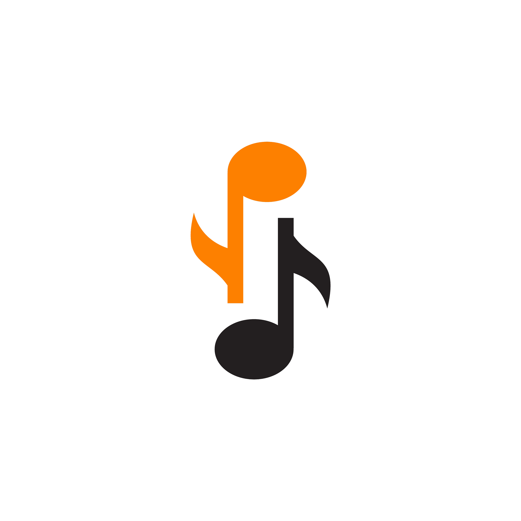 music note symphony icon logo design template